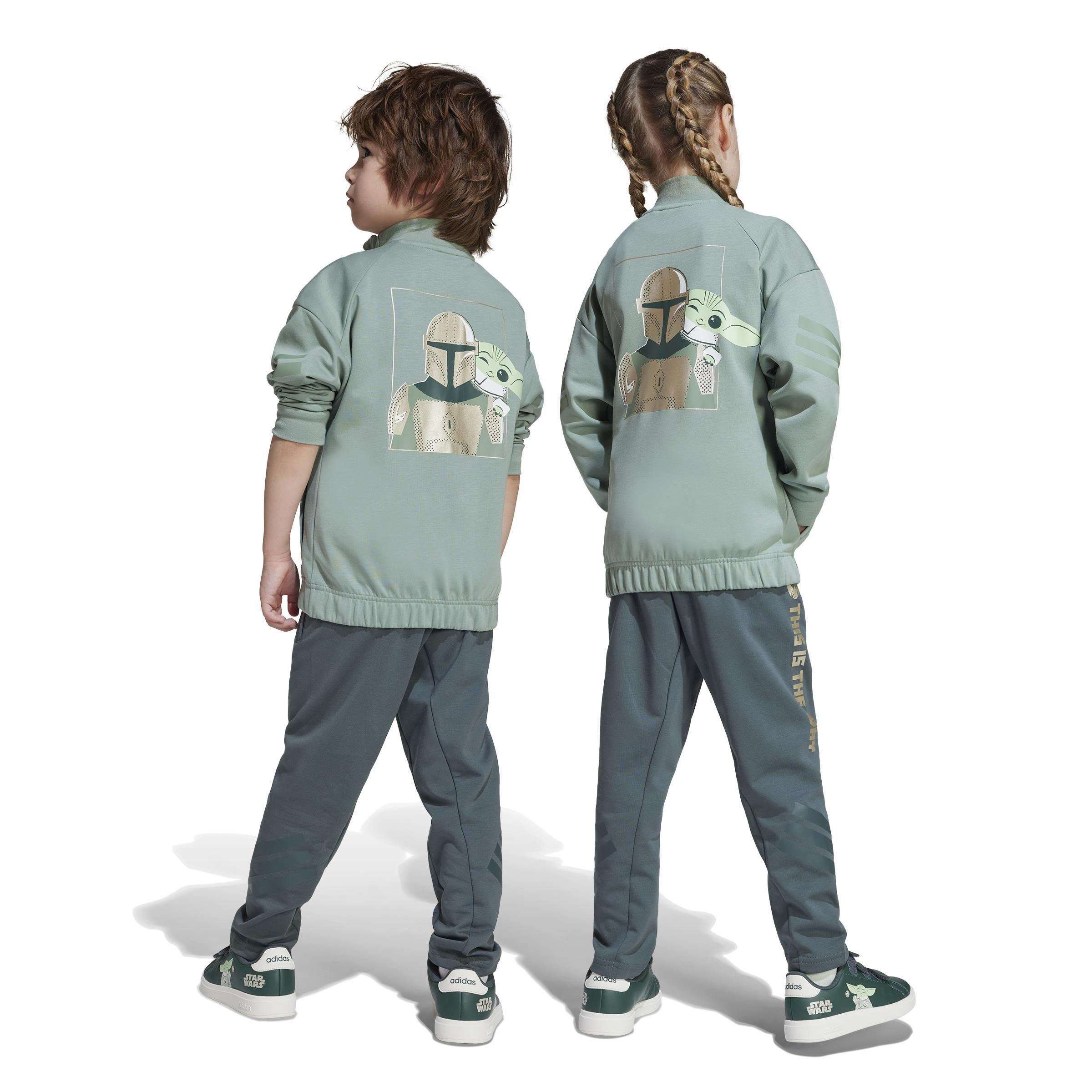 Kids Unisex adidas x Star Wars The Mandalorian Joggers, Green, A901_ONE, large image number 3