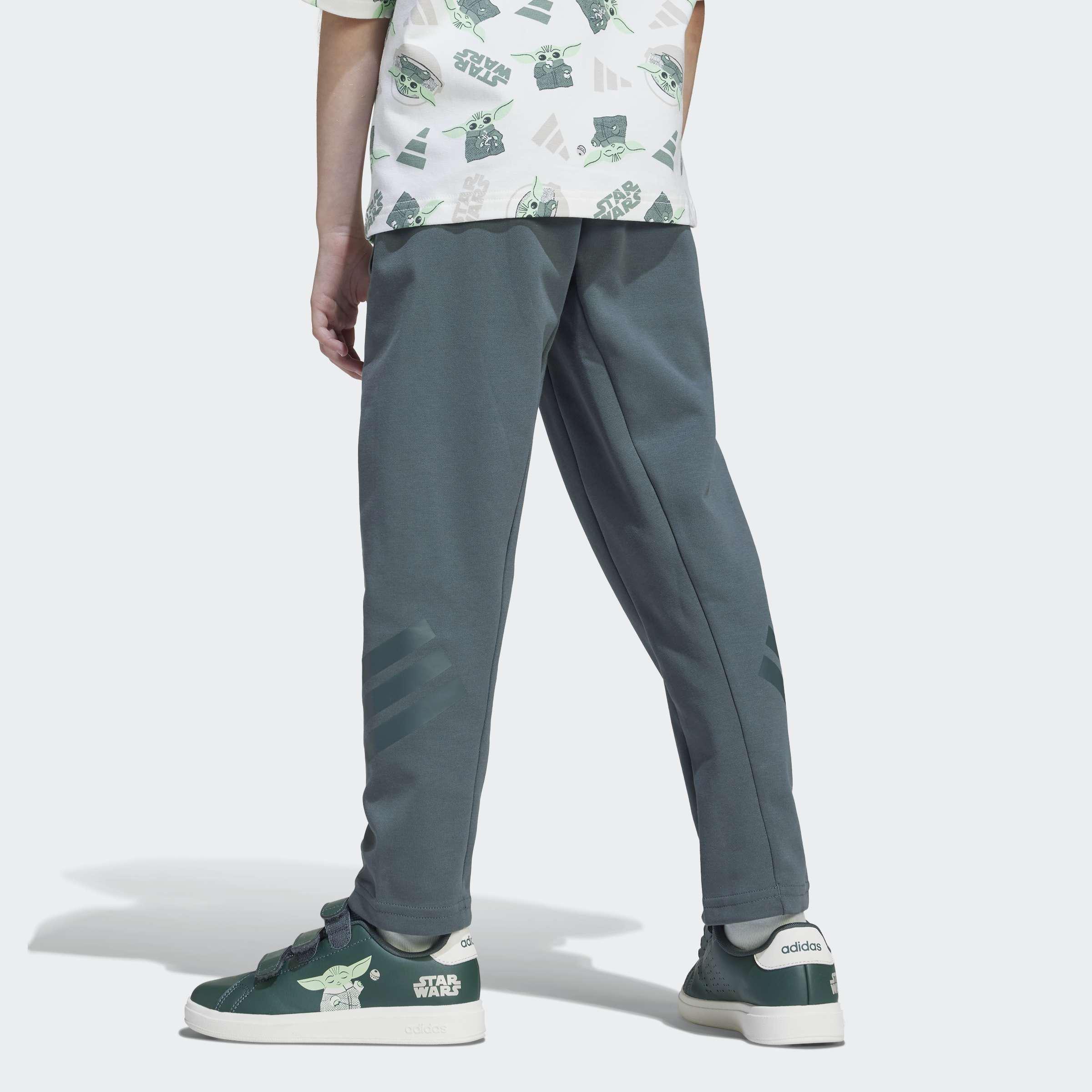 Kids Unisex adidas x Star Wars The Mandalorian Joggers, Green, A901_ONE, large image number 4