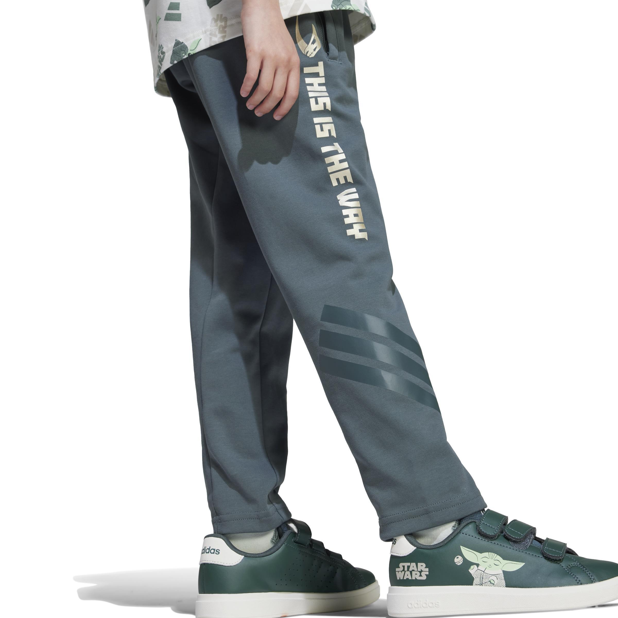 Kids Unisex adidas x Star Wars The Mandalorian Joggers, Green, A901_ONE, large image number 6