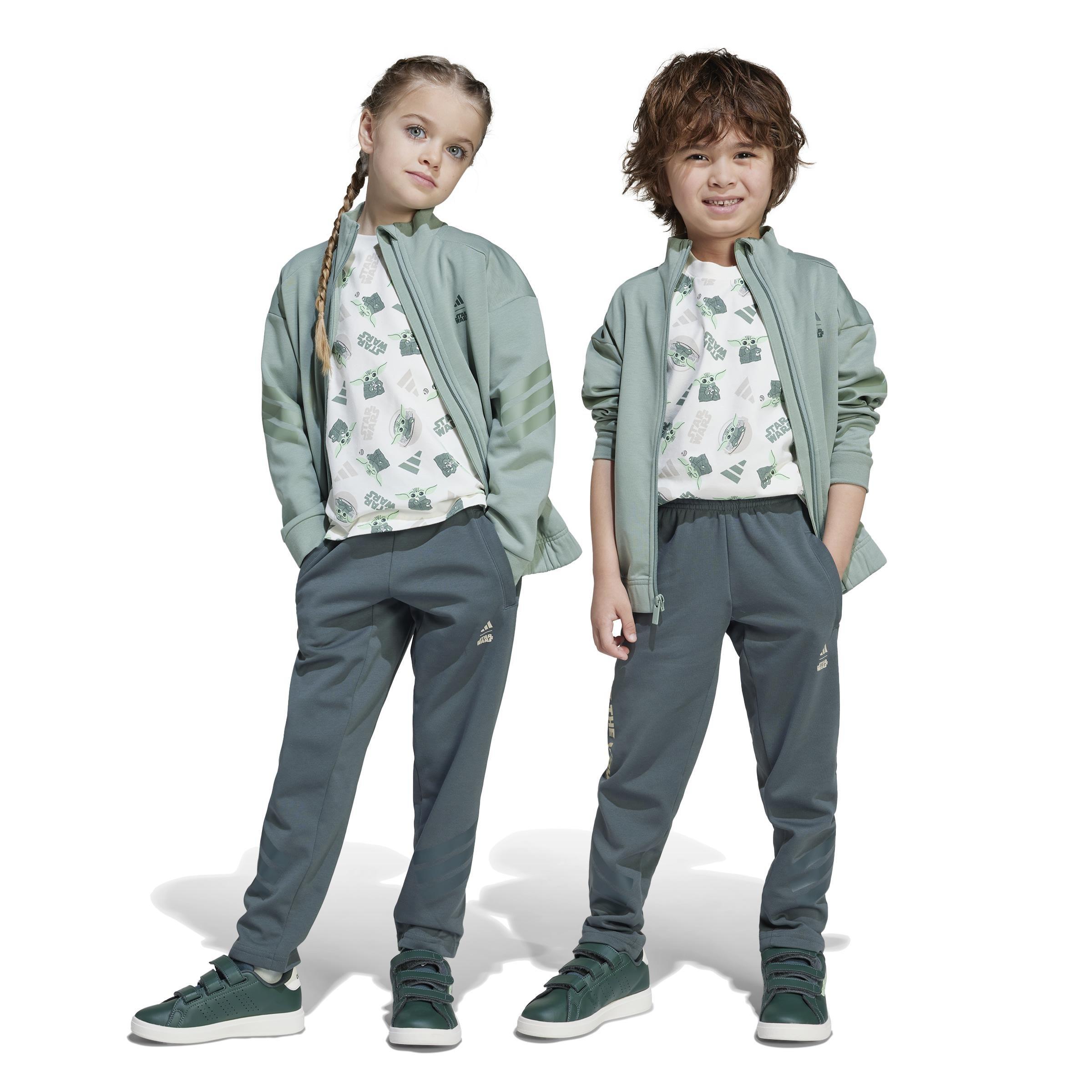 Kids Unisex adidas x Star Wars The Mandalorian Joggers, Green, A901_ONE, large image number 11