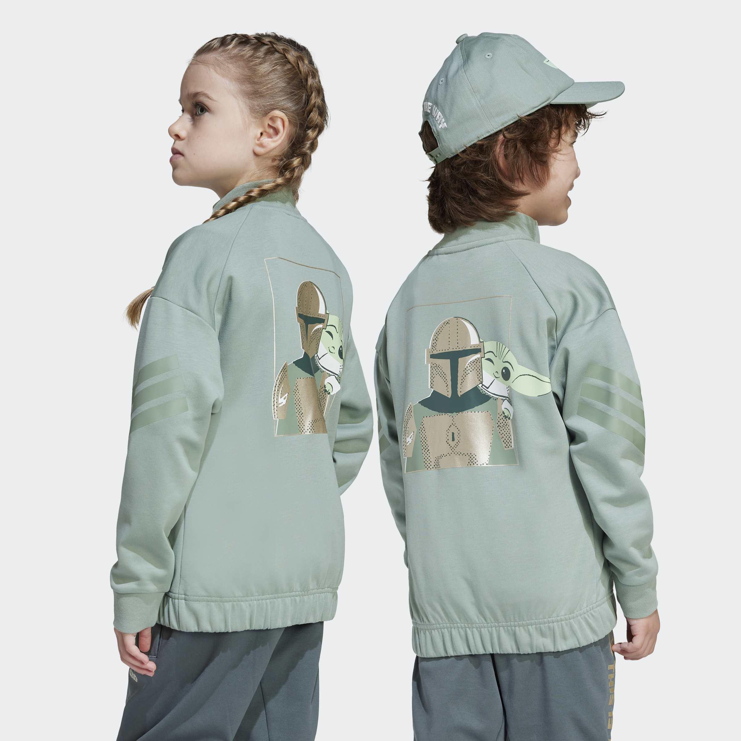 Kids Unisex Star Wars Mandalorian Track Top, Green, A901_ONE, large image number 4