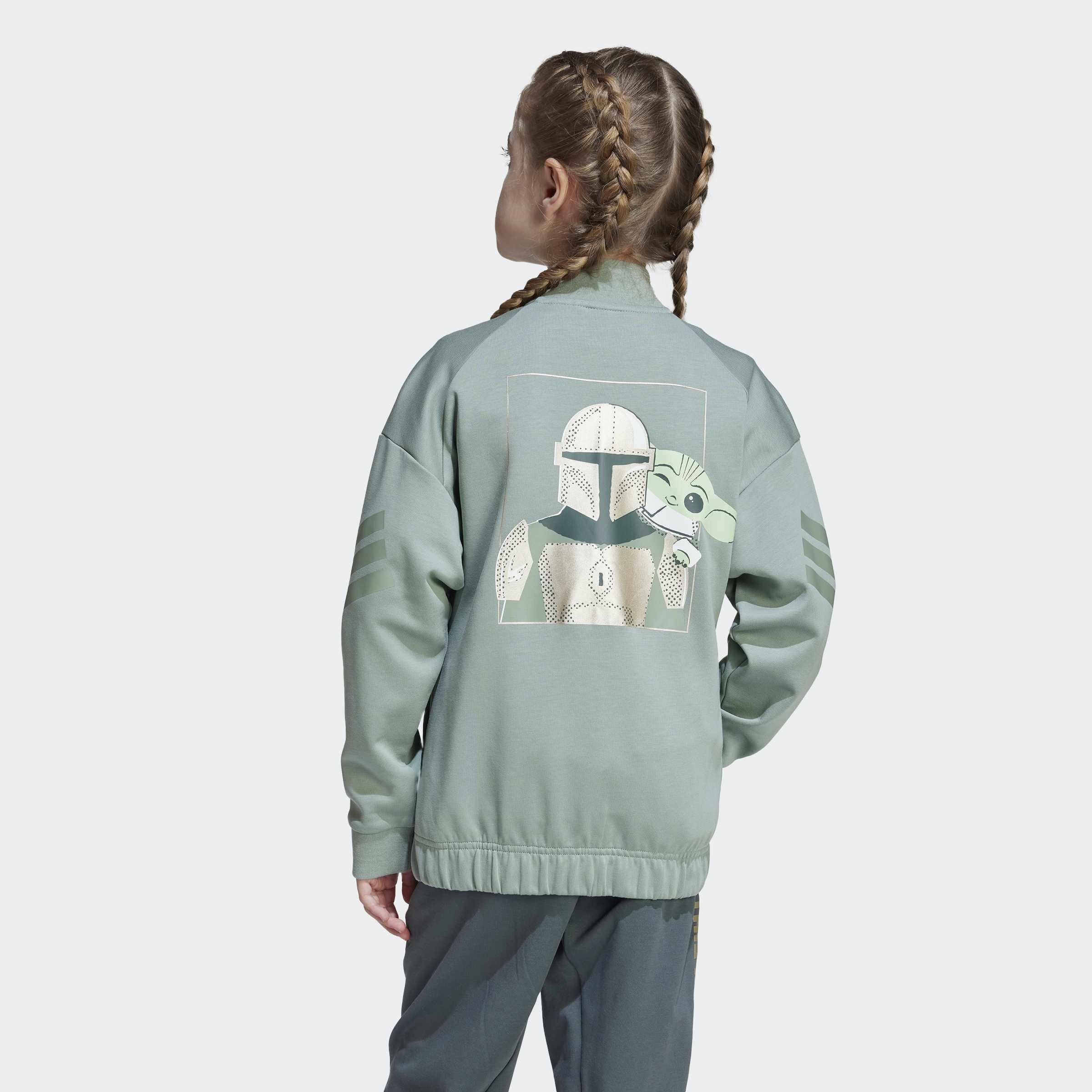 Kids Unisex Star Wars Mandalorian Track Top, Green, A901_ONE, large image number 5