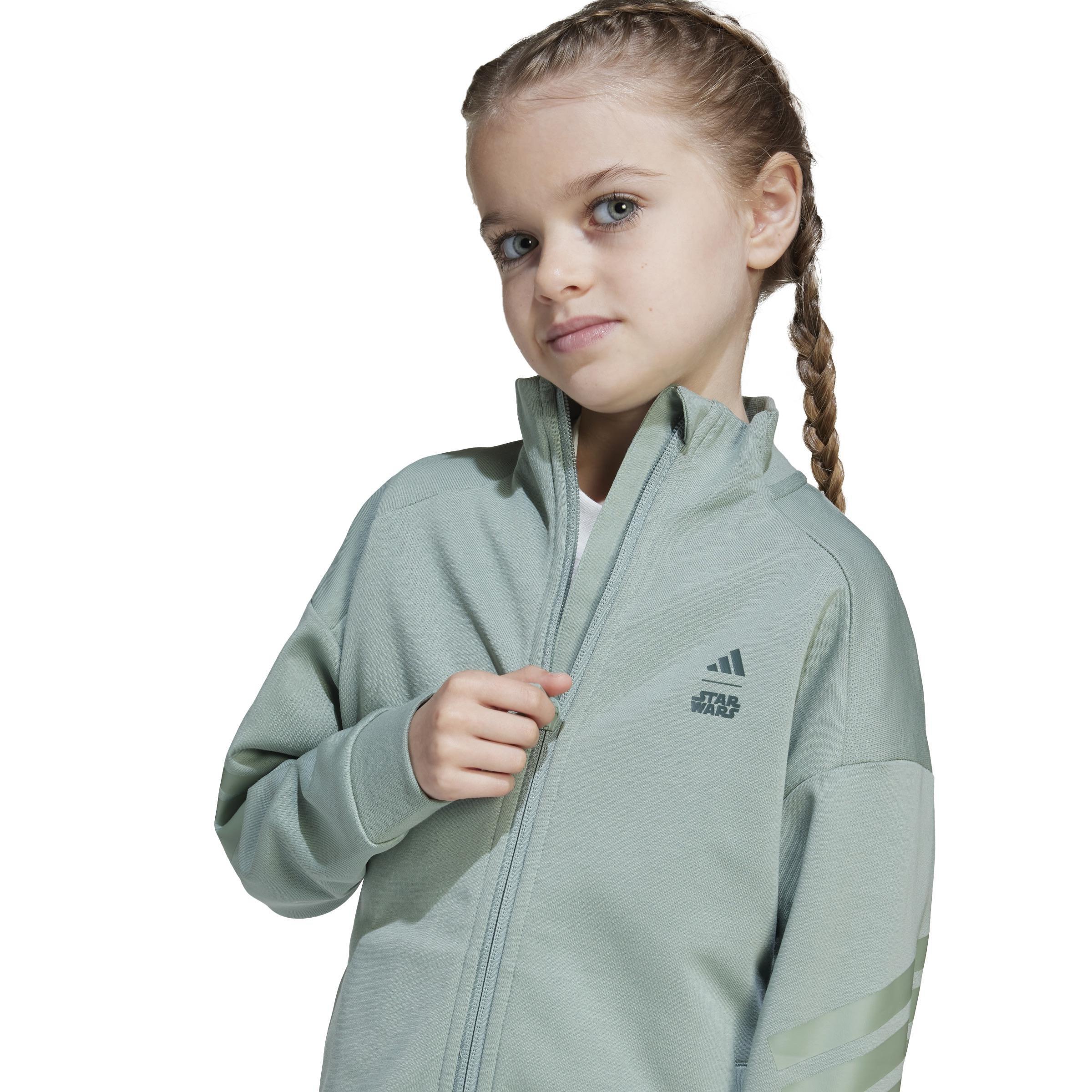 Kids Unisex Star Wars Mandalorian Track Top, Green, A901_ONE, large image number 6