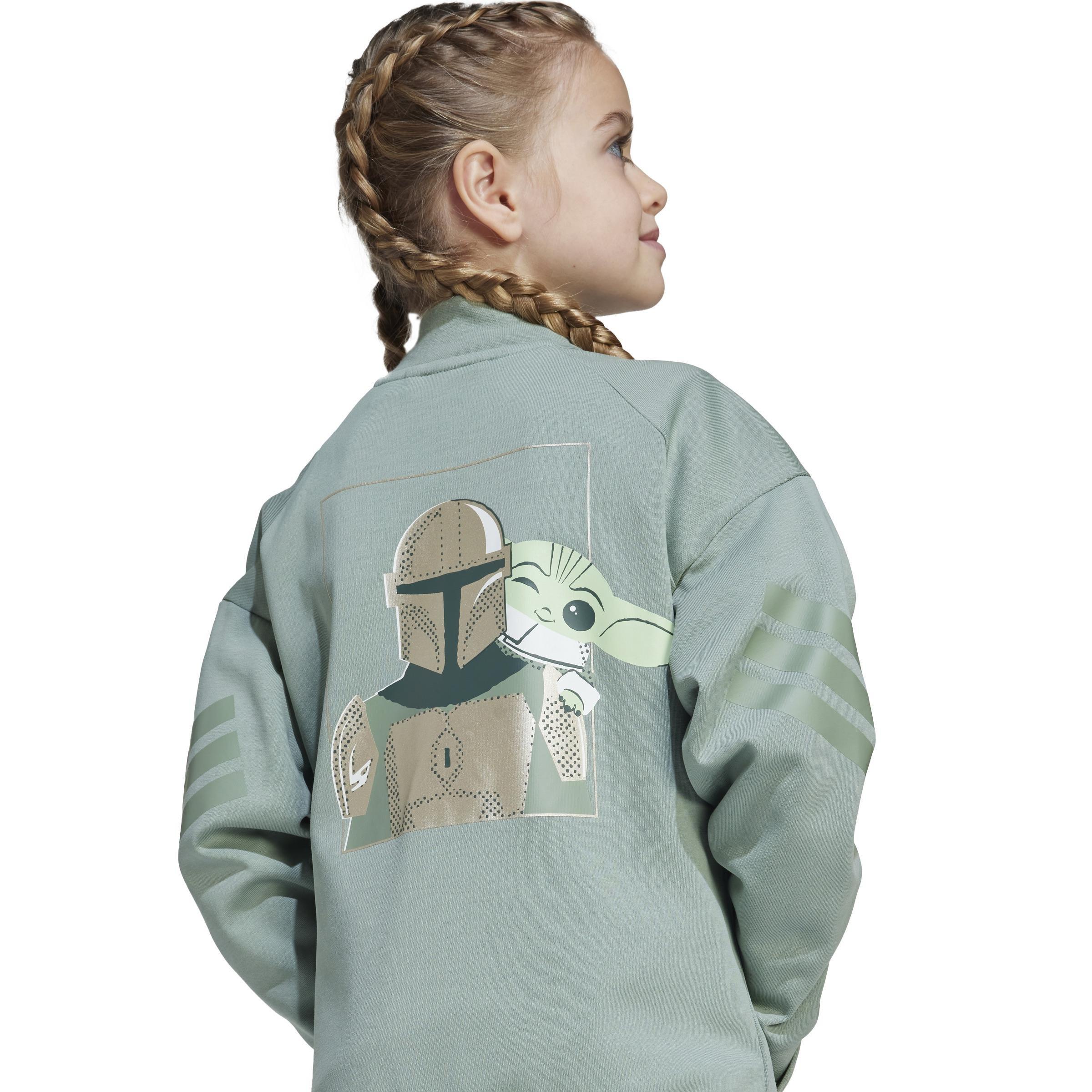 Kids Unisex Star Wars Mandalorian Track Top, Green, A901_ONE, large image number 7