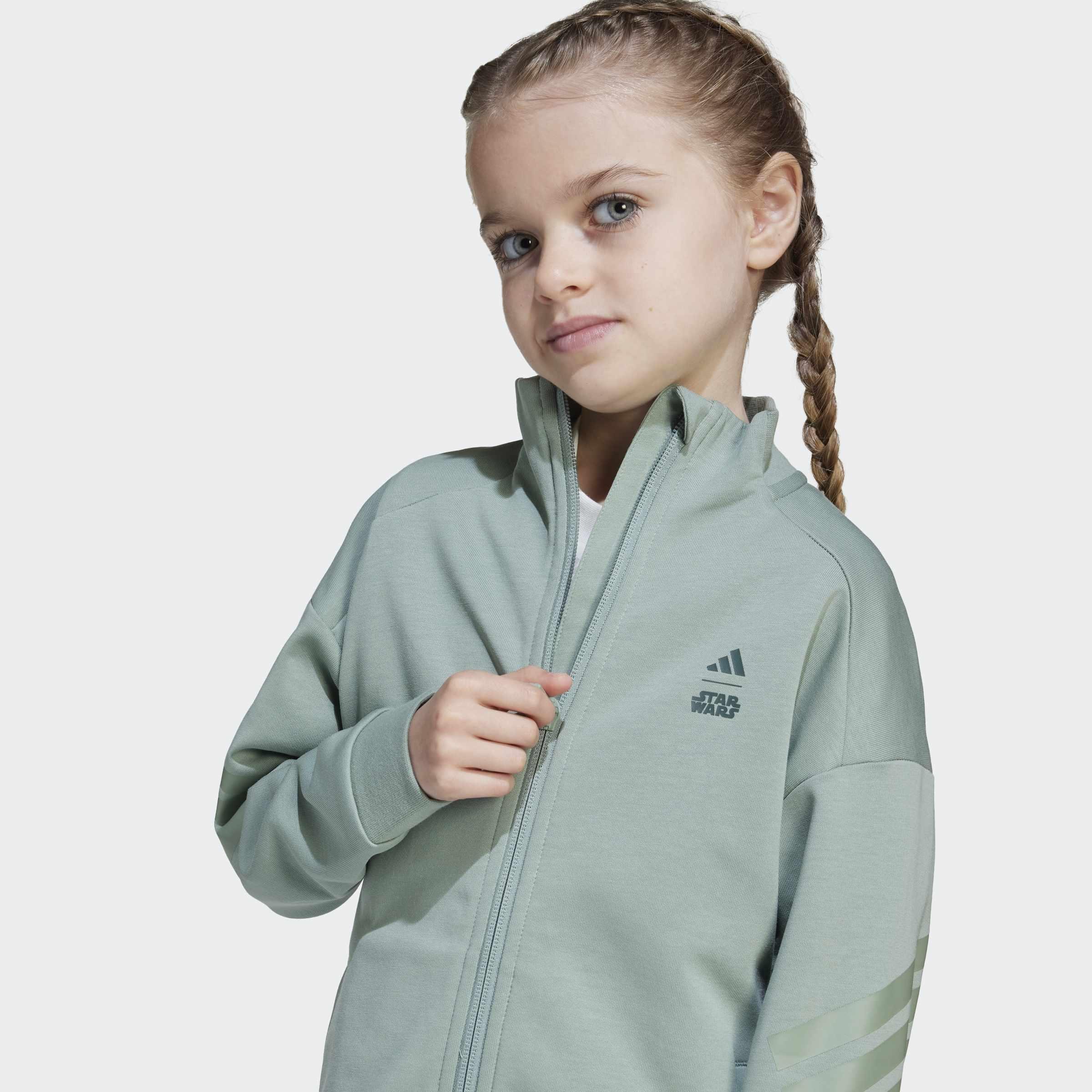 Kids Unisex Star Wars Mandalorian Track Top, Green, A901_ONE, large image number 8