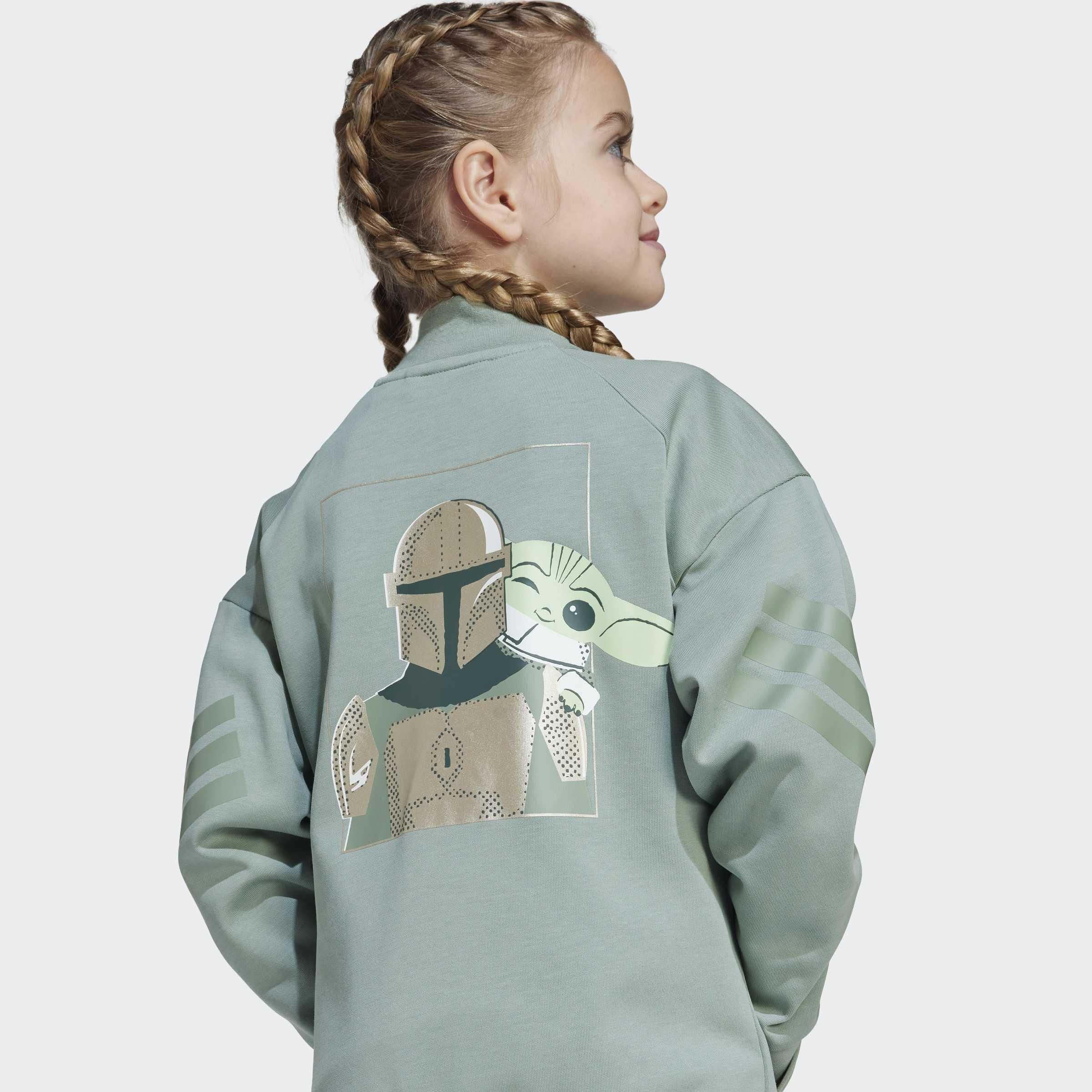 Kids Unisex Star Wars Mandalorian Track Top, Green, A901_ONE, large image number 9