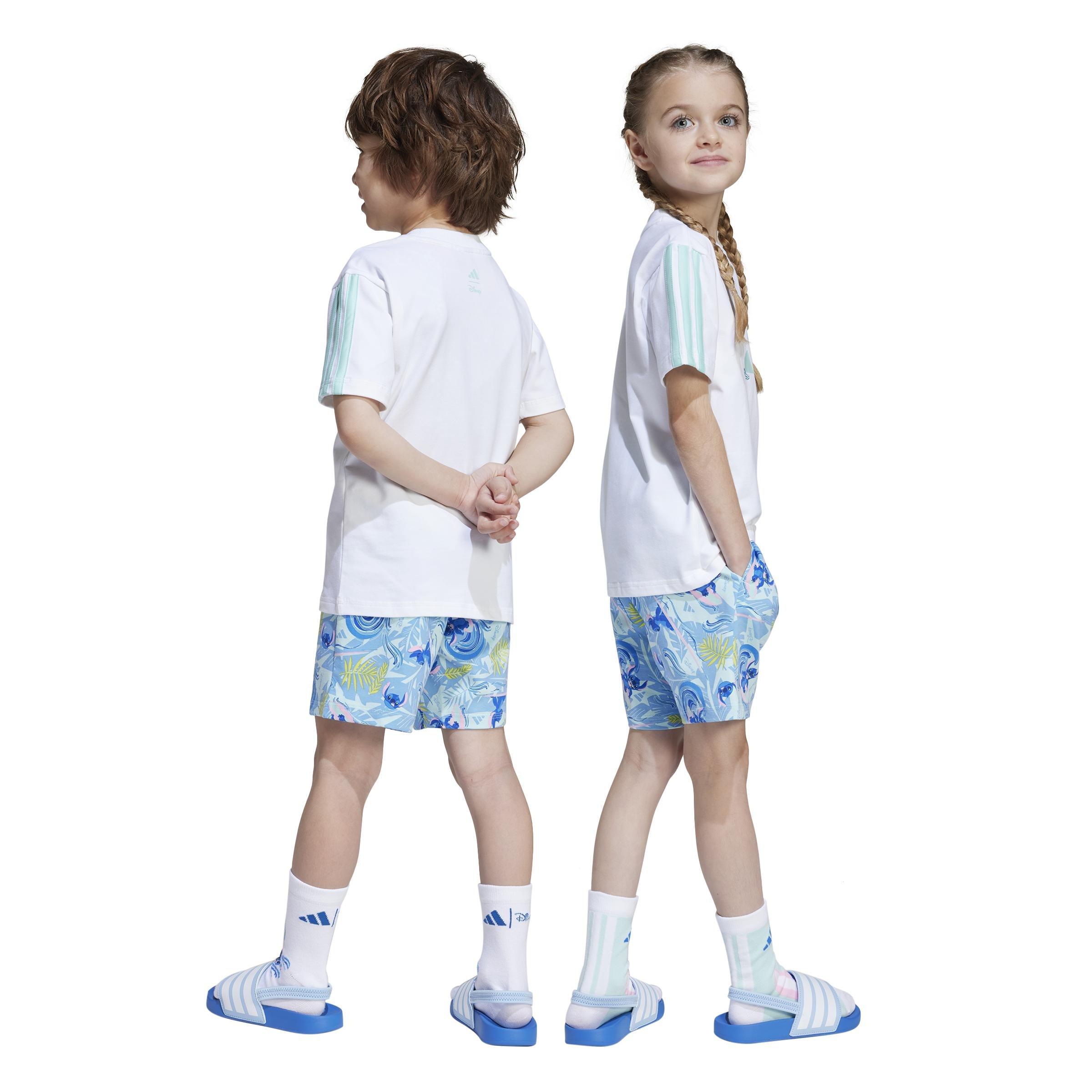 Kids Unisex Adidas X Disney Lilo & Stitch T-Shirt Set, White