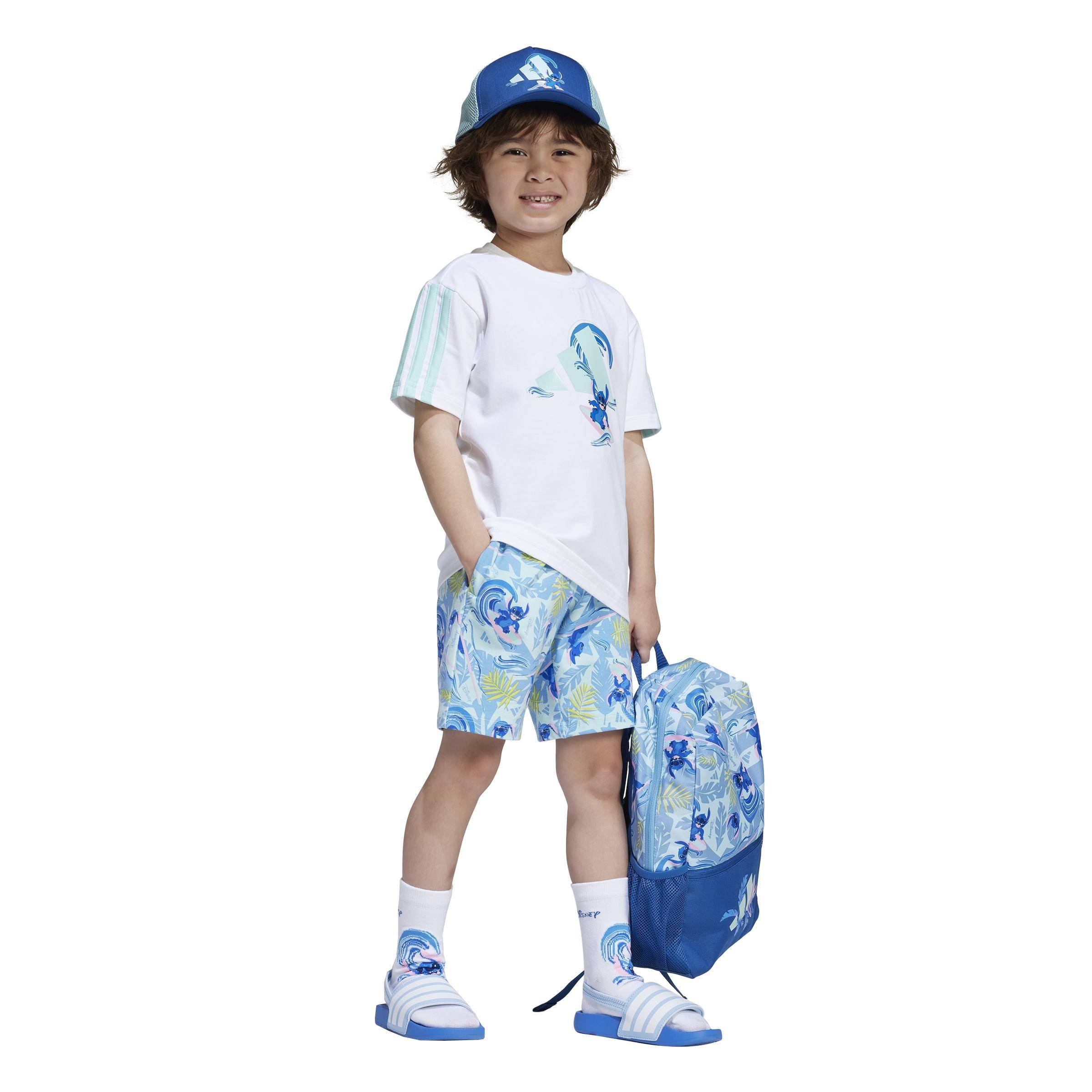 Kids Unisex Adidas X Disney Lilo & Stitch T-Shirt Set, White, A901_ONE, large image number 9