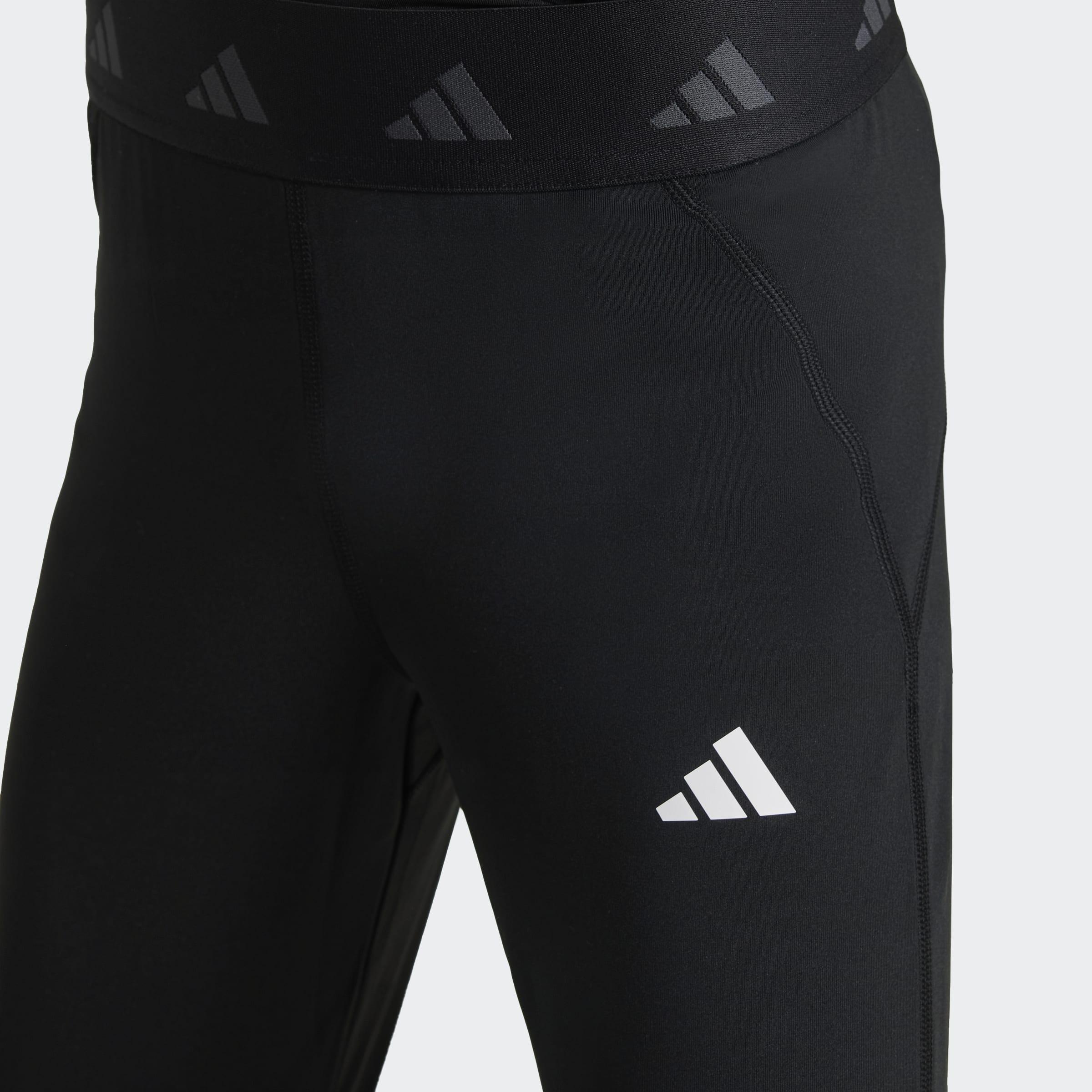 Kids Unisex Techfit Tights, Black, A901_ONE, large image number 3