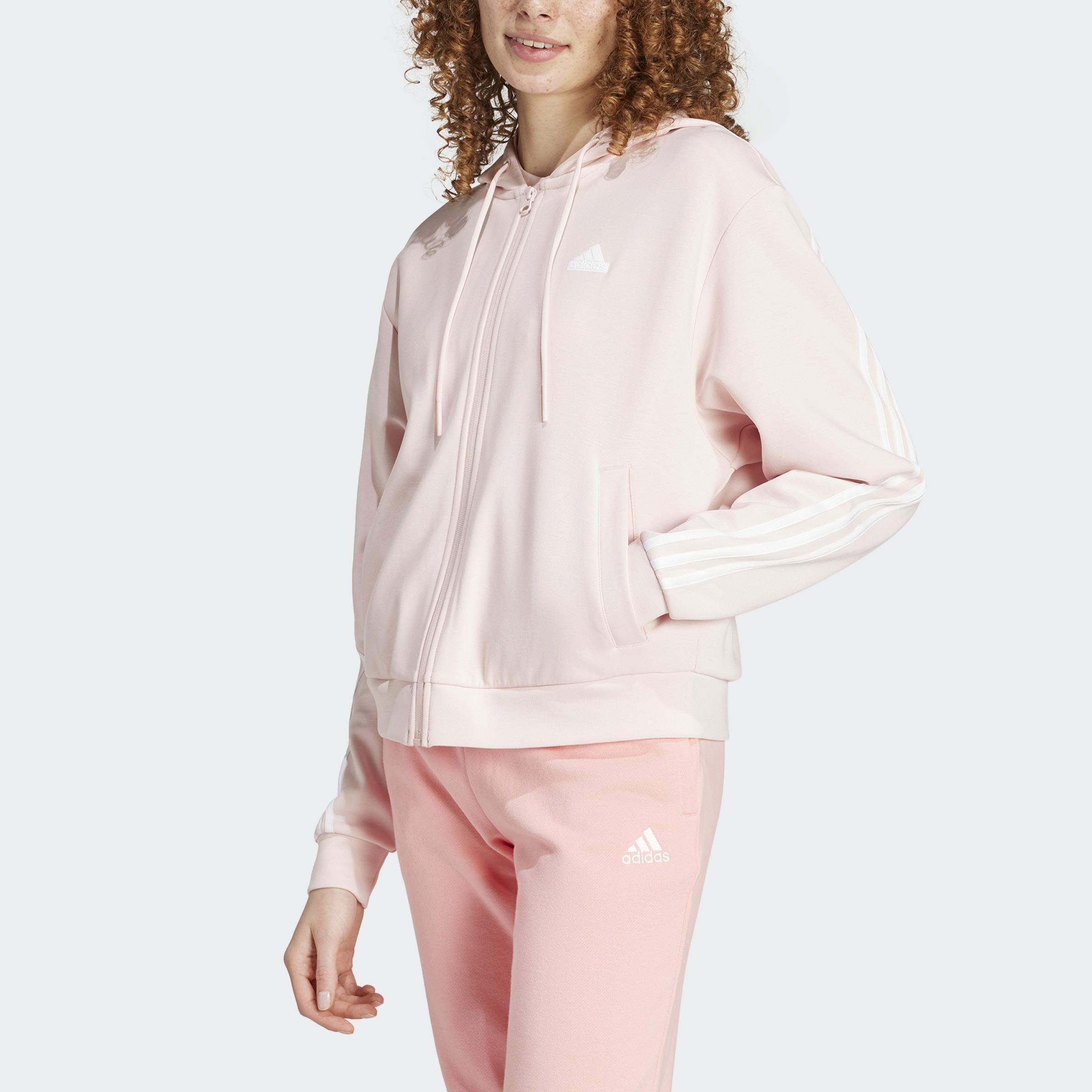 Future Icons 3-Stripes Full Zip Hoodie, Pink, A901_ONE, large image number 0