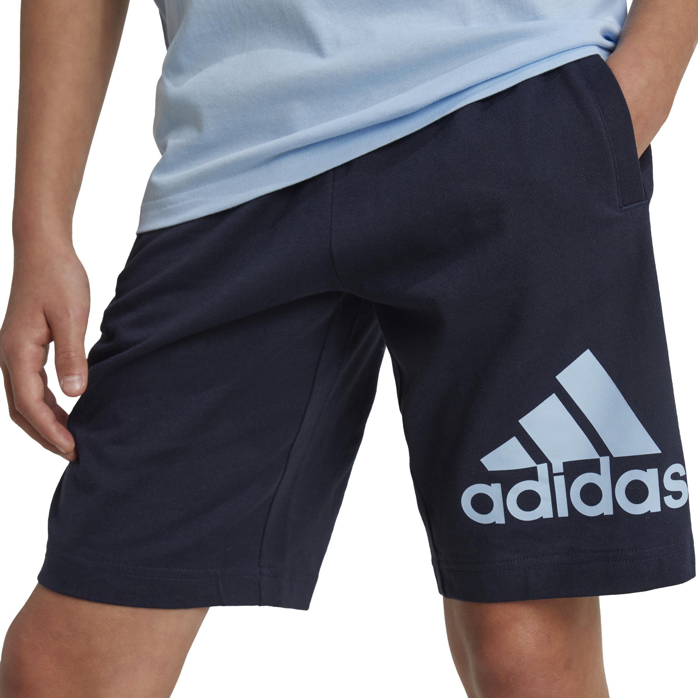 Unisex Kids Essentials Big Logo Cotton Shorts, Blue, , large image number 4