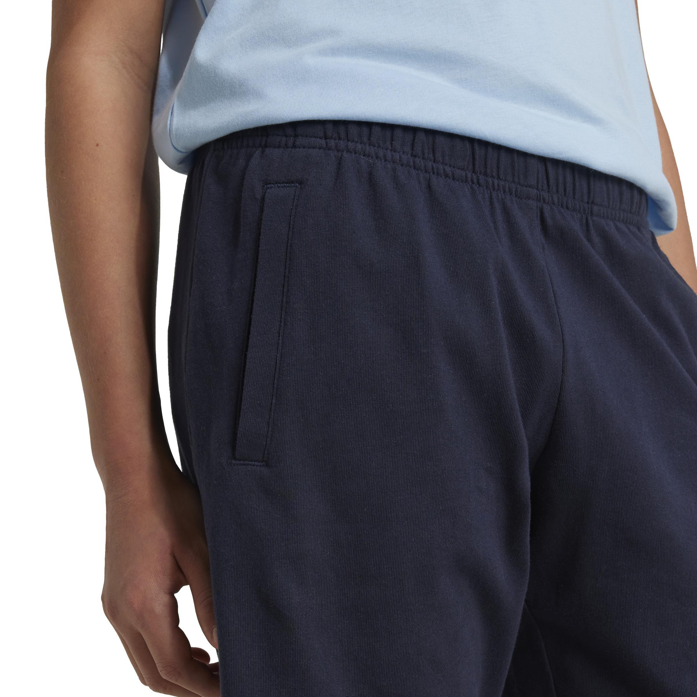 Unisex Kids Essentials Big Logo Cotton Shorts, Blue, A901_ONE, large image number 5