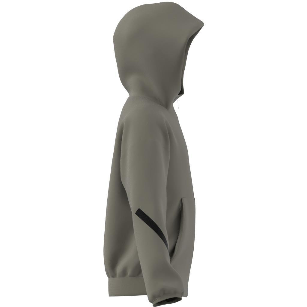 Unisex Kids adidas Z.N.E. Full-Zip Hooded Track Jacket, Brown, A901_ONE, large image number 7