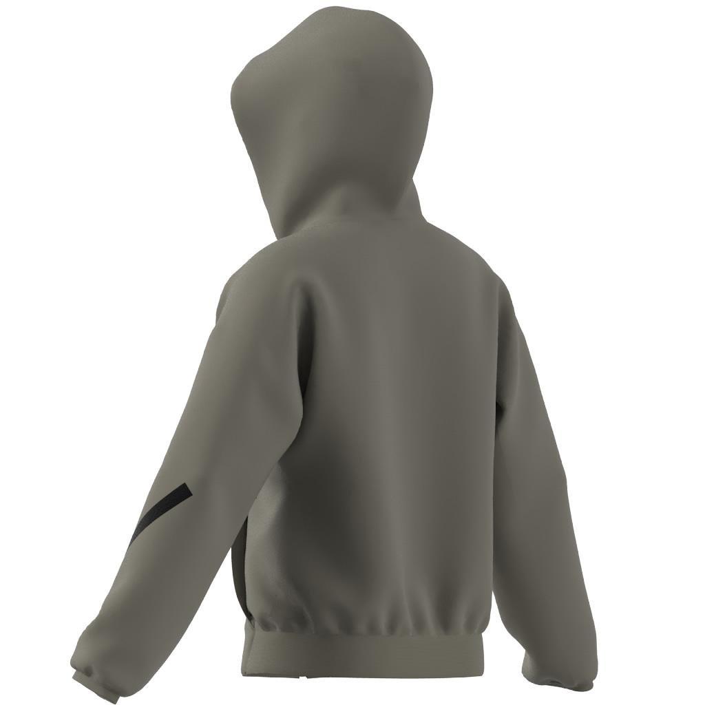 Unisex Kids adidas Z.N.E. Full-Zip Hooded Track Jacket, Brown, A901_ONE, large image number 10