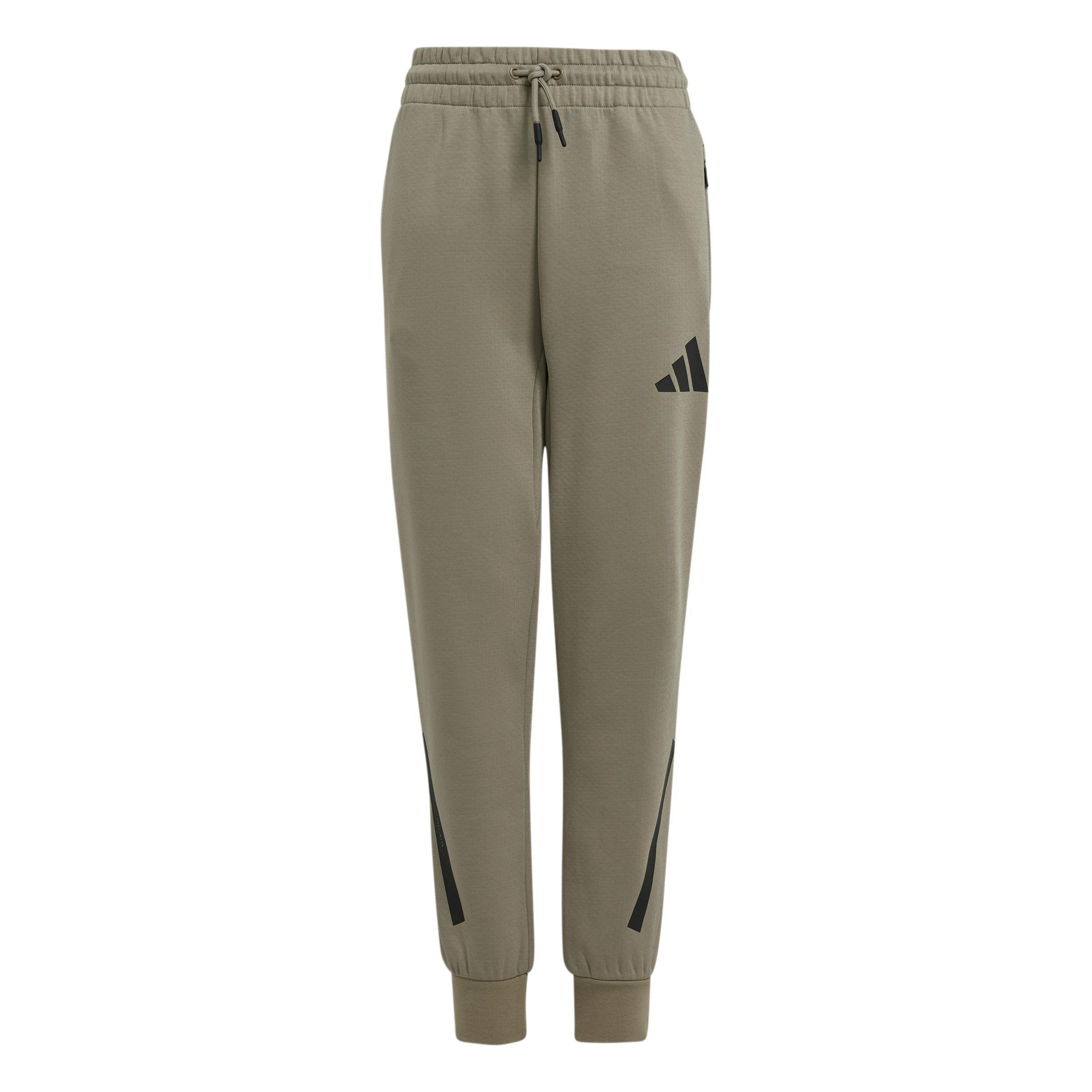 Unisex Kids adidas Z.N.E. Tapered-Leg Tracksuit Bottoms, Grey, A901_ONE, large image number 0