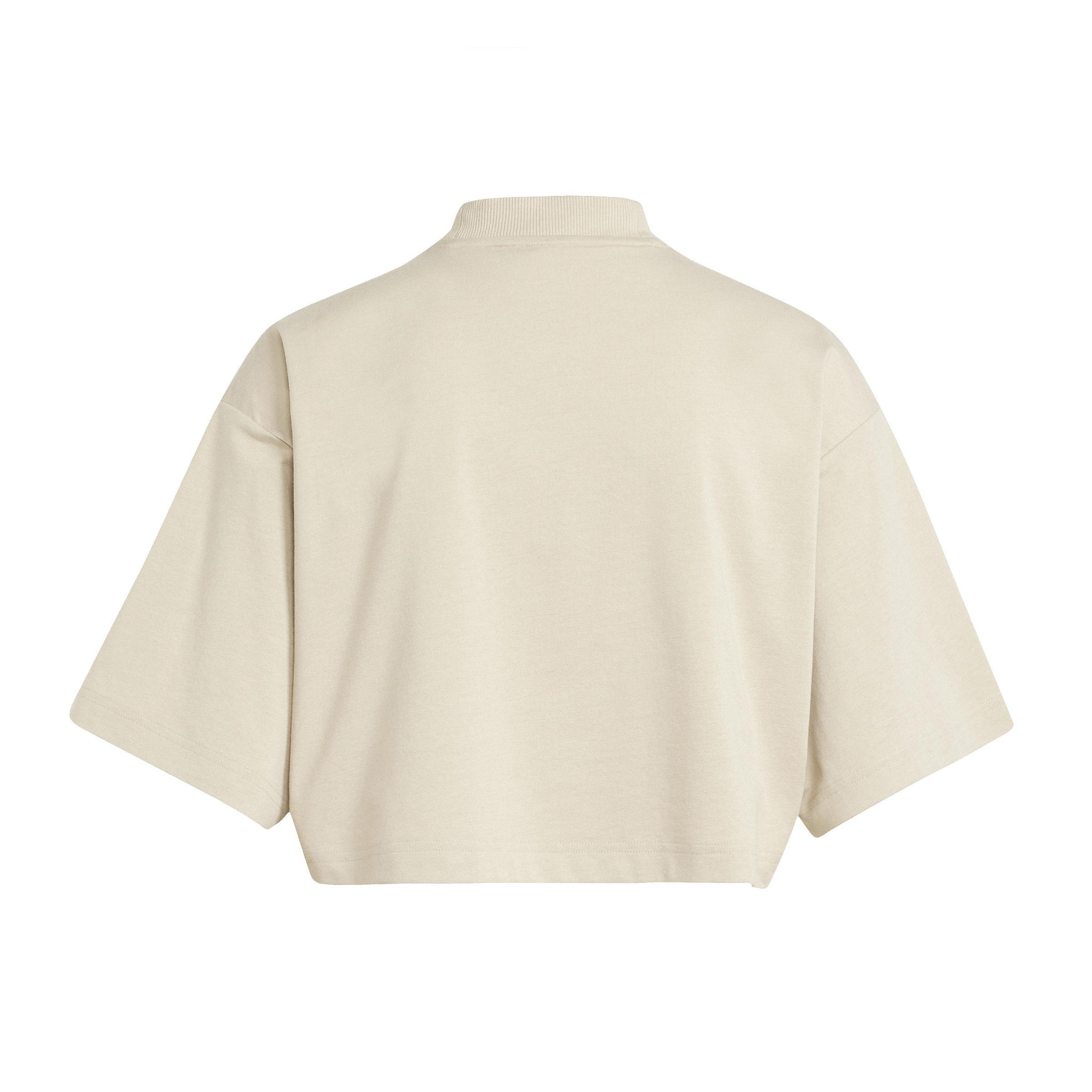 adidas by Stella McCartney Crop Tee, Beige, A901_ONE, large image number 3