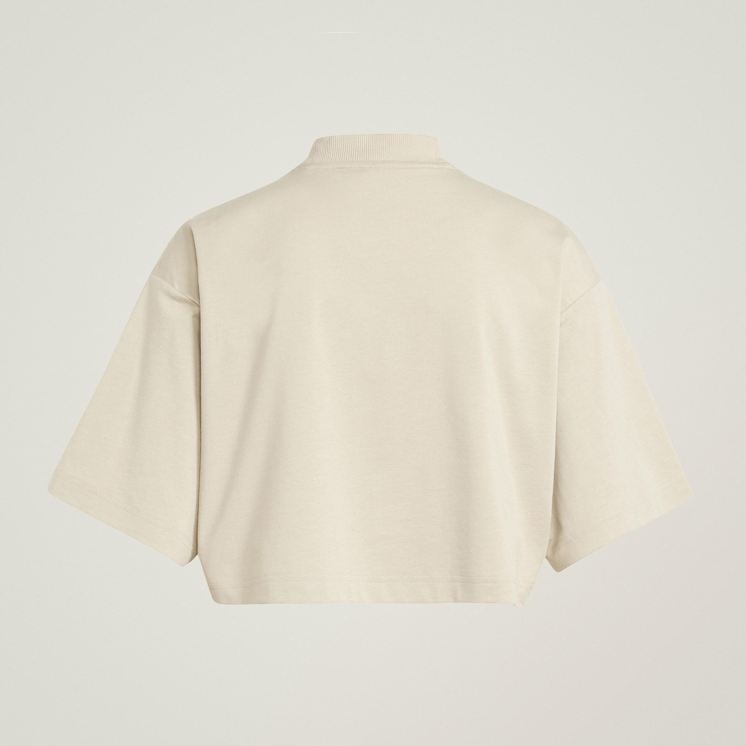 adidas by Stella McCartney Crop Tee, Beige, A901_ONE, large image number 4