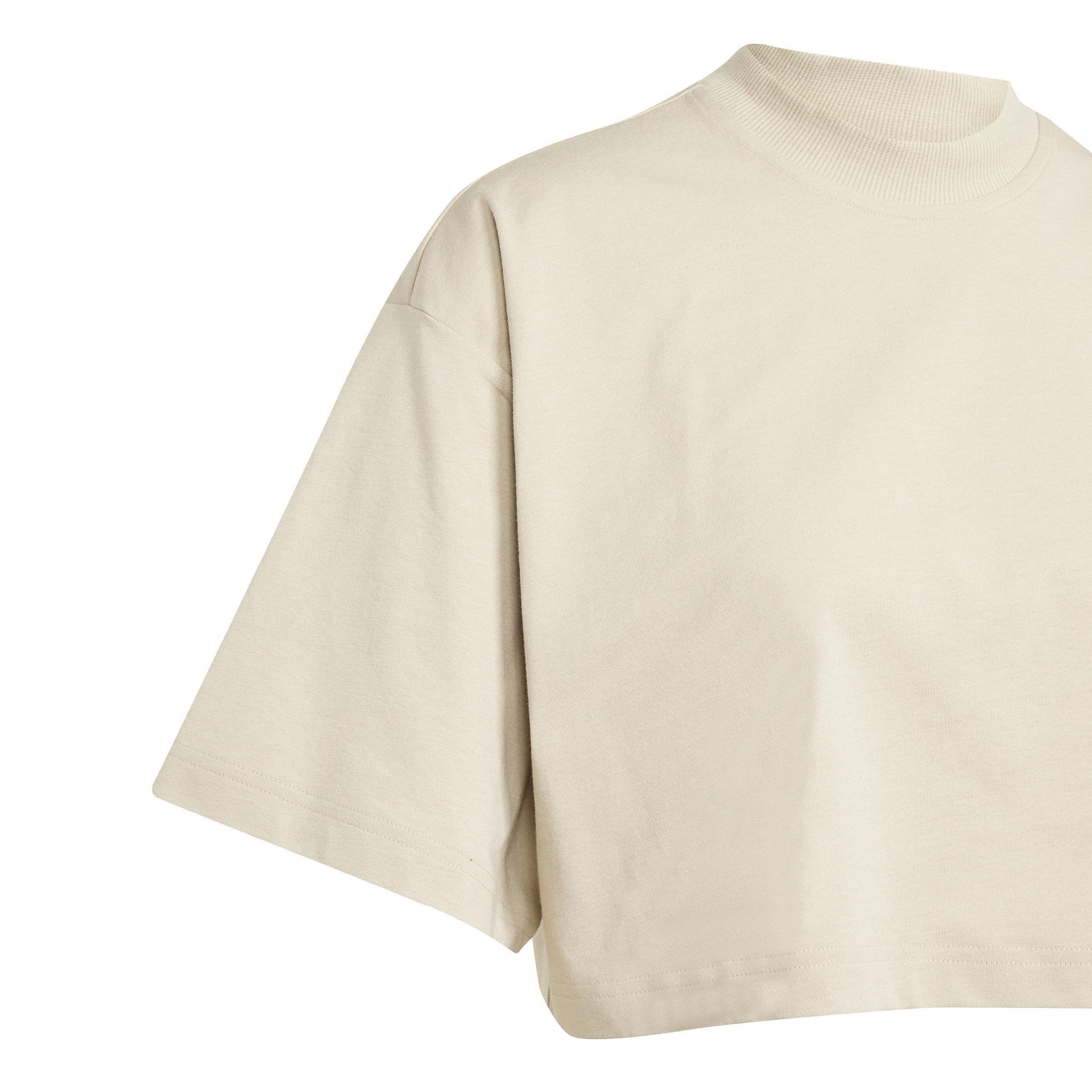 adidas by Stella McCartney Crop Tee, Beige, A901_ONE, large image number 6