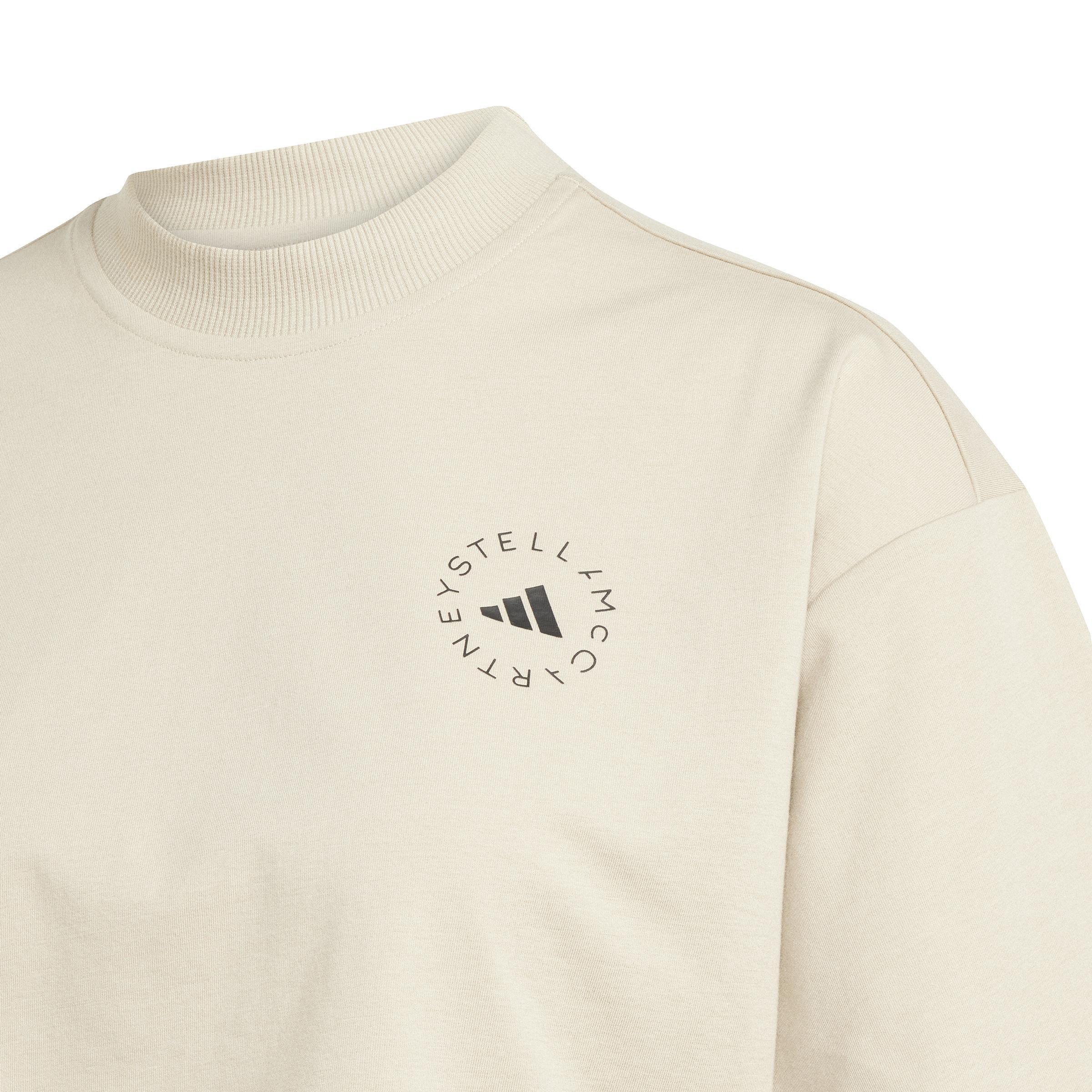 adidas by Stella McCartney Crop Tee, Beige, A901_ONE, large image number 7