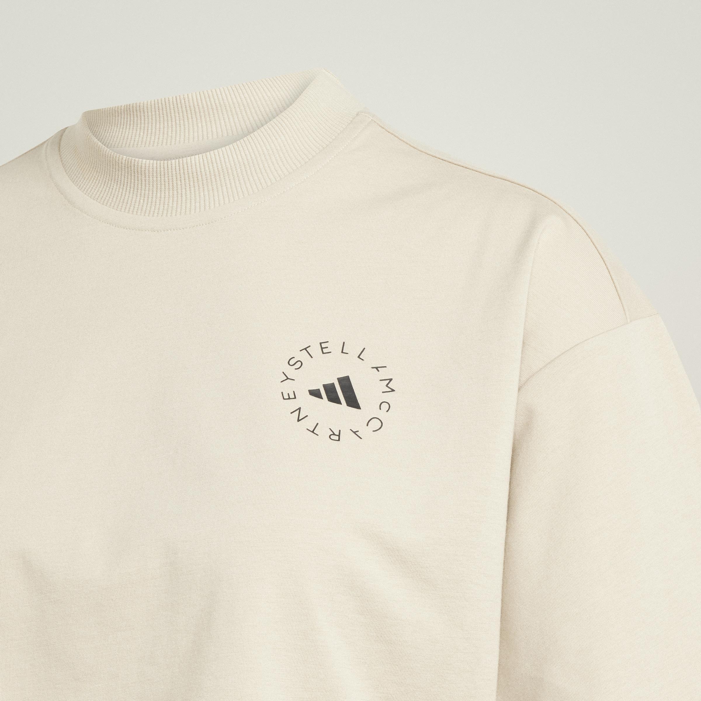 adidas by Stella McCartney Crop Tee, Beige, A901_ONE, large image number 9