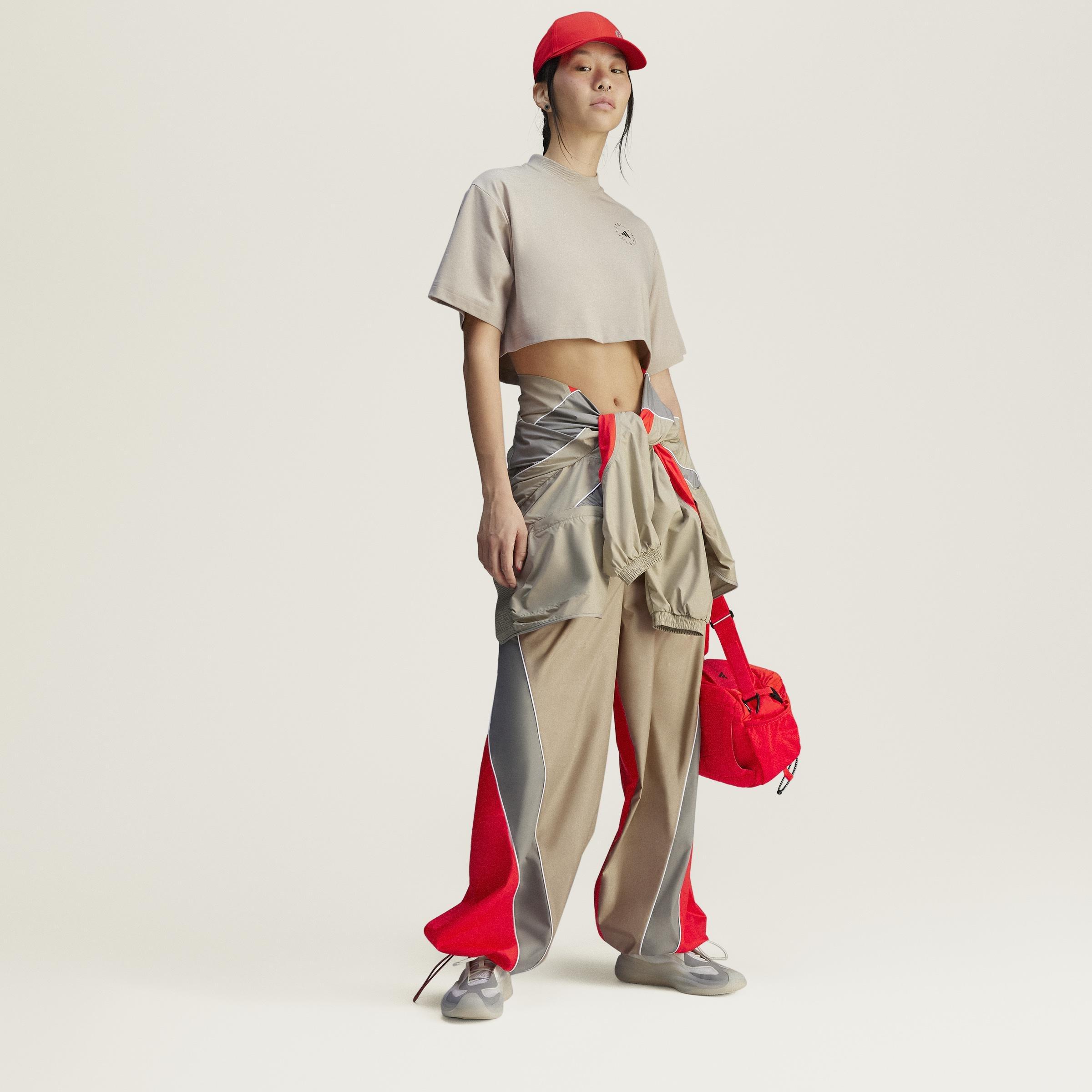 adidas by Stella McCartney Crop Tee, Beige, A901_ONE, large image number 12