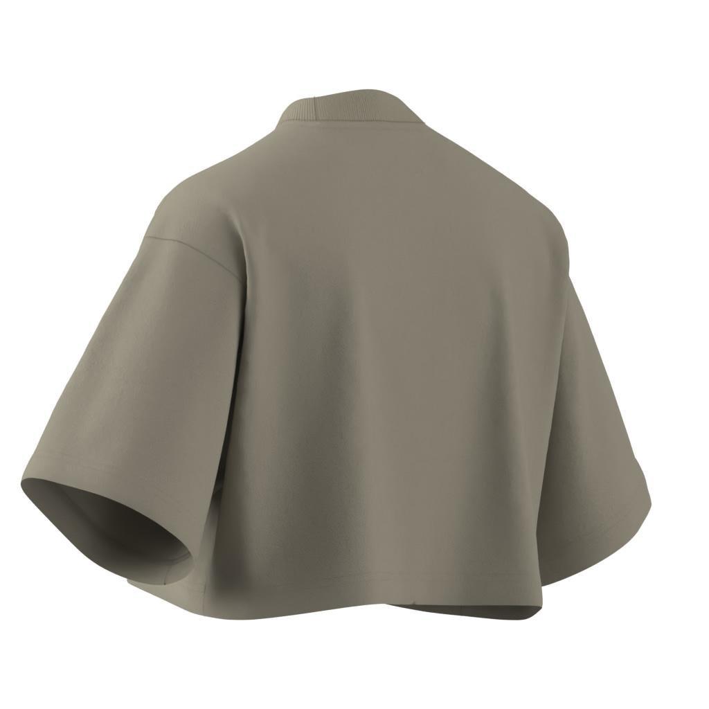 adidas by Stella McCartney Crop Tee, Beige, A901_ONE, large image number 13