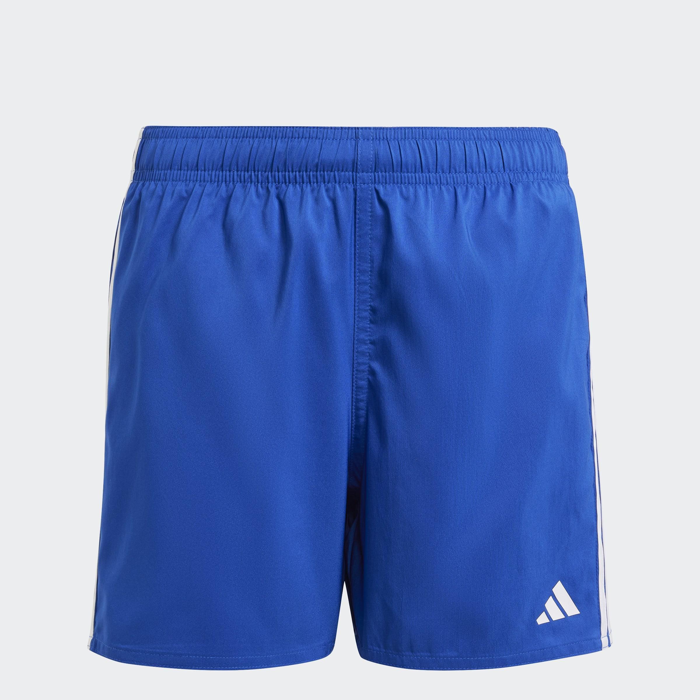 Kids 3-Stripes Swim Shorts, Blue, A901_ONE, medium