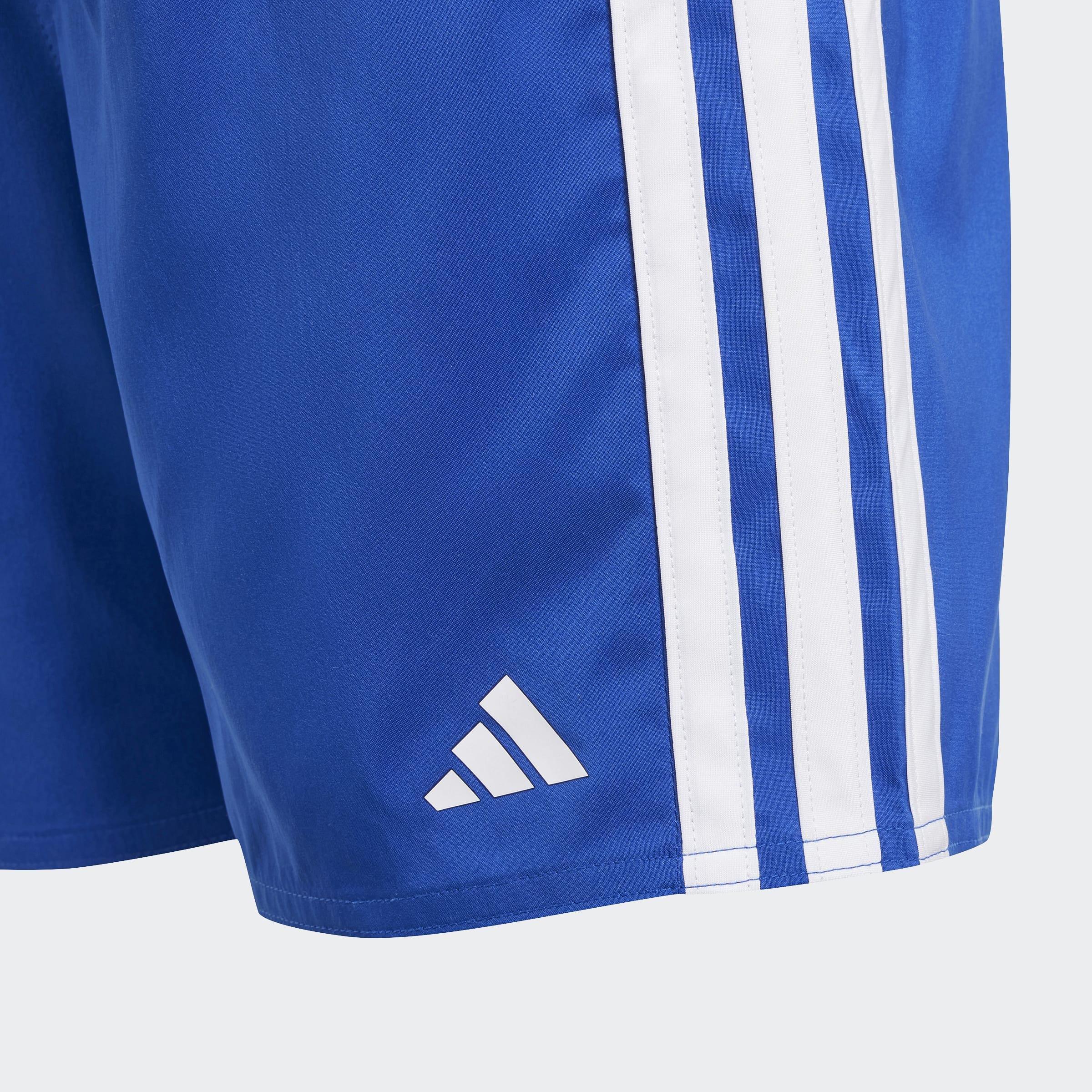Kids 3-Stripes Swim Shorts, Blue, A901_ONE, large image number 3