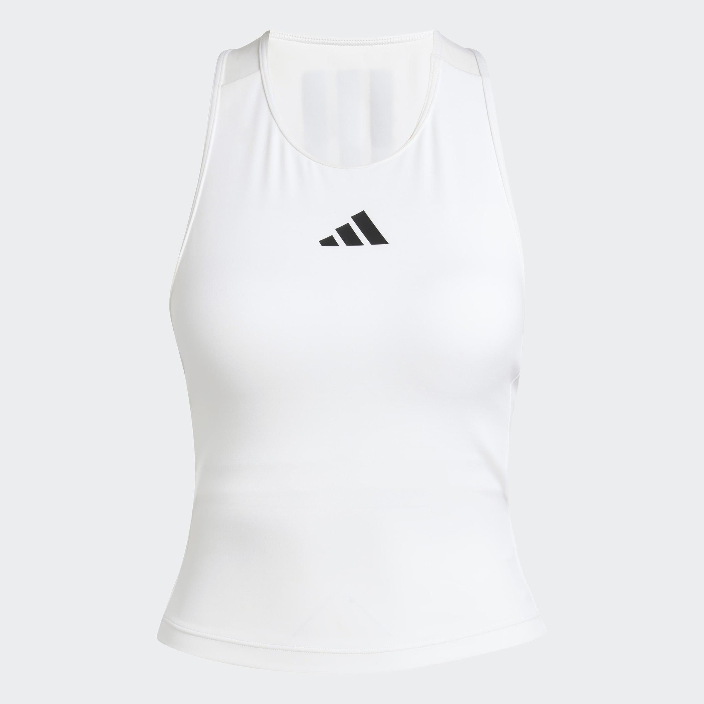 Power 3-Stripes Racerback Bra Tank Top, White, A901_ONE, large image number 1