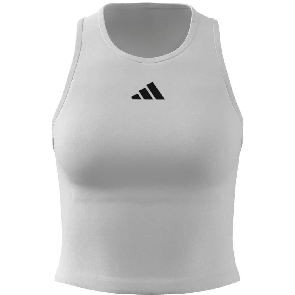 Power 3-Stripes Racerback Bra Tank Top, White, A901_ONE, large image number 8