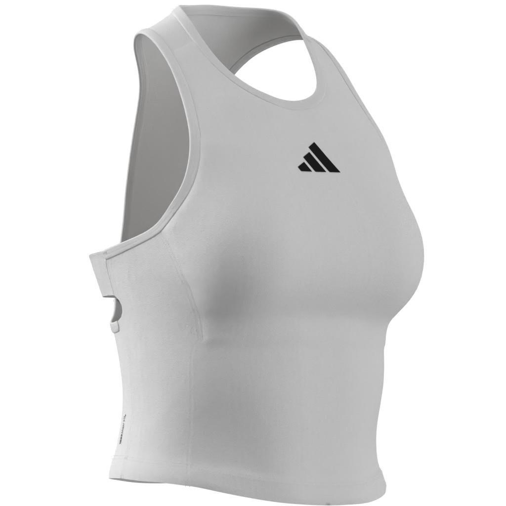 Power 3-Stripes Racerback Bra Tank Top, White, A901_ONE, large image number 11