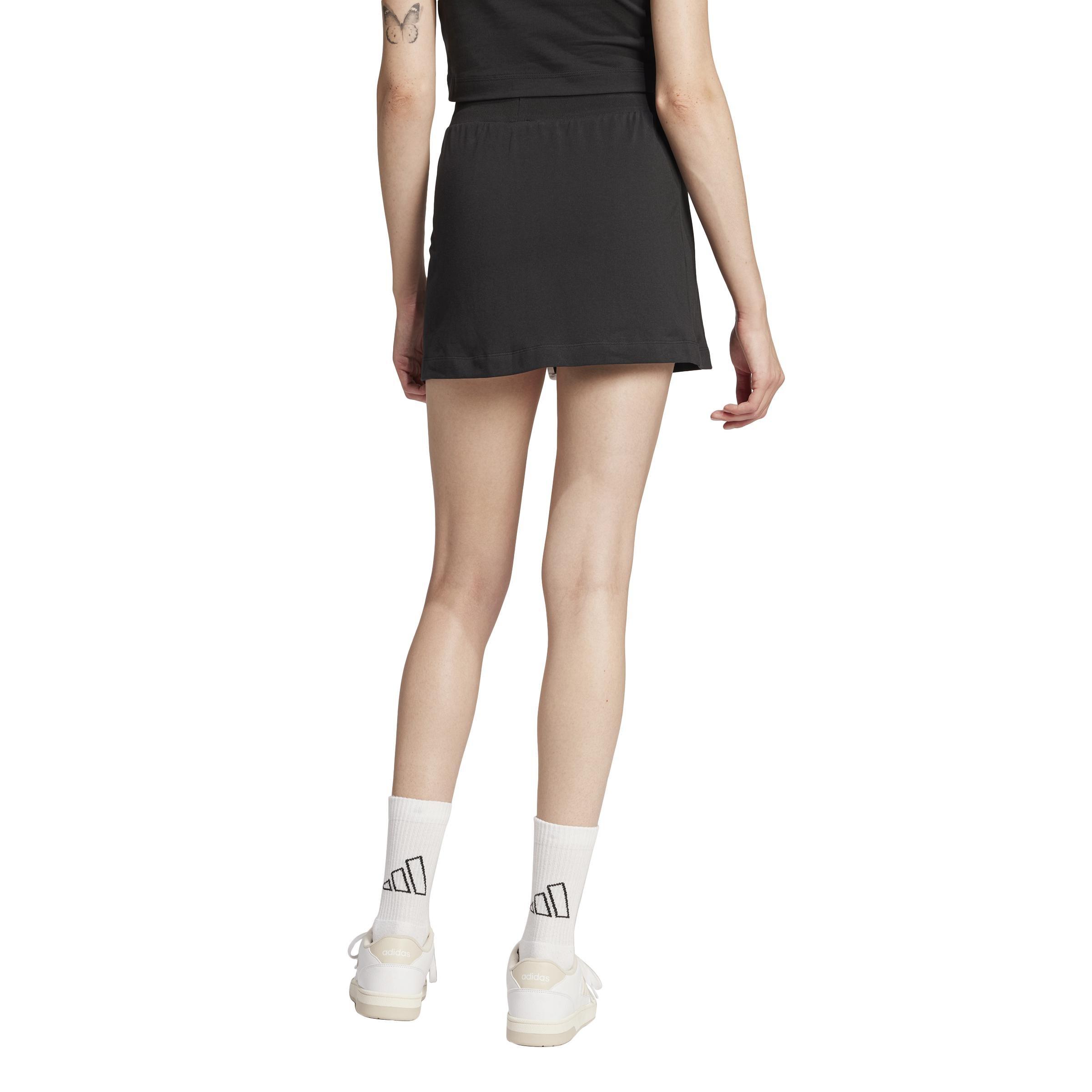 Essentials Color-Pop Cotton Skort, Black, A901_ONE, large image number 3