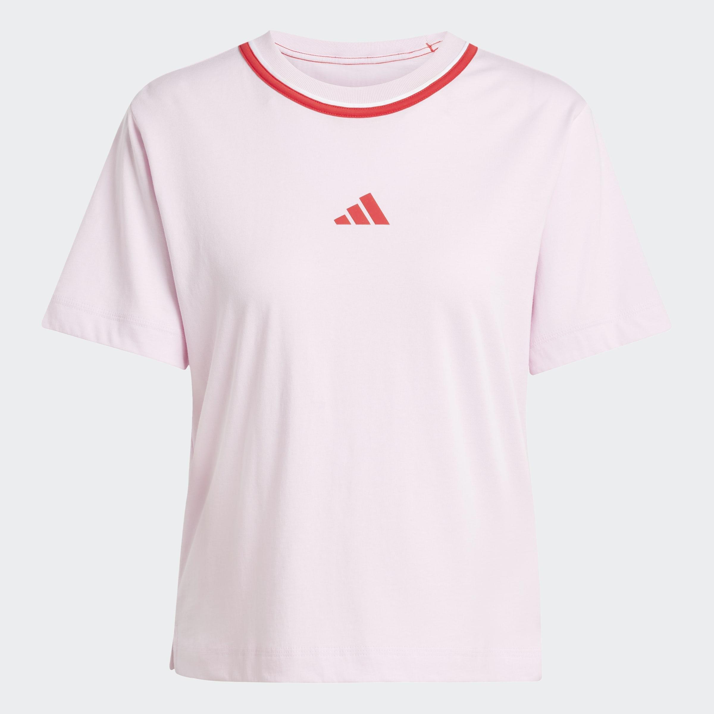 Essentials Color Pop Cotton T-Shirt, Pink, A901_ONE, large image number 0