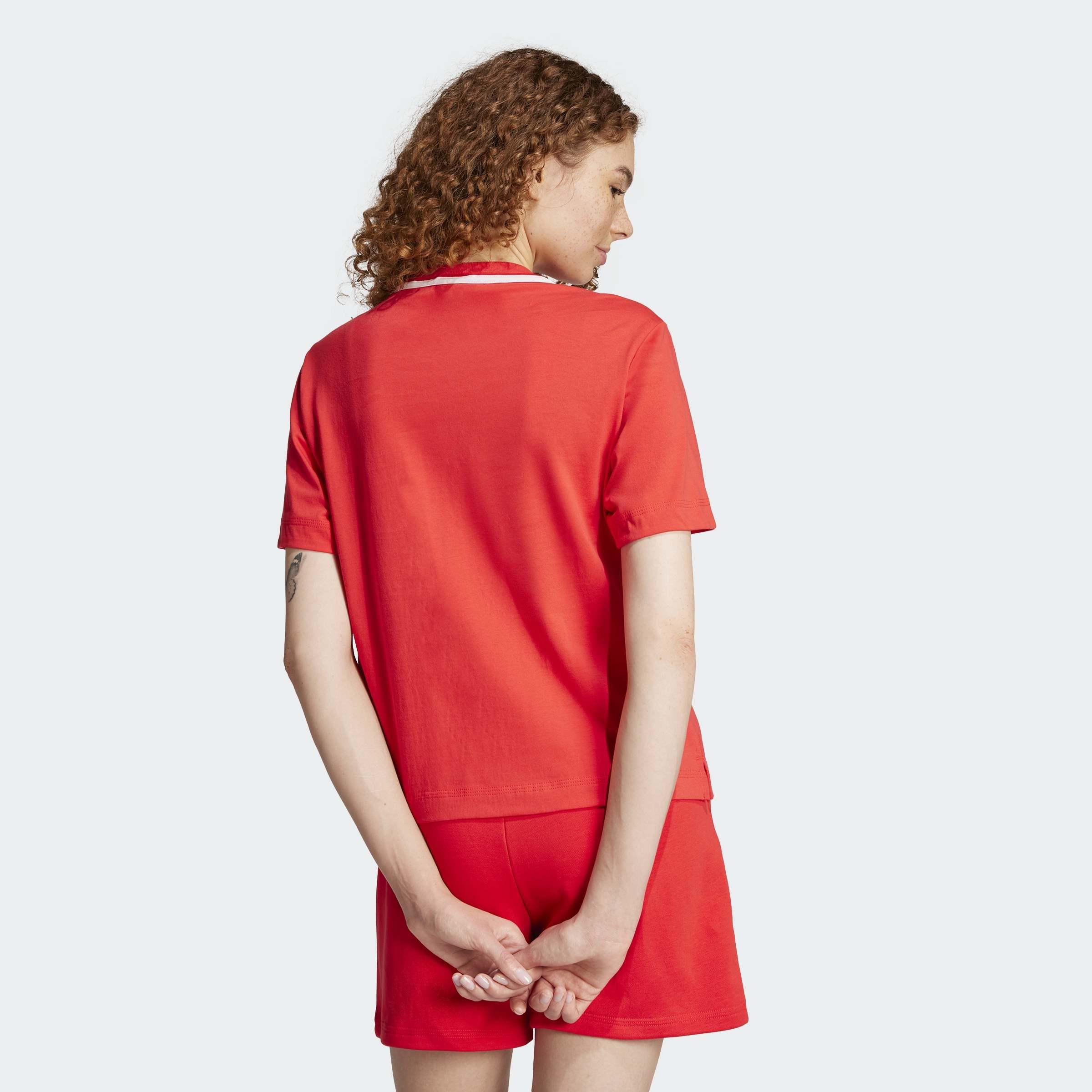 Essentials Color Pop Cotton T-Shirt, Red
