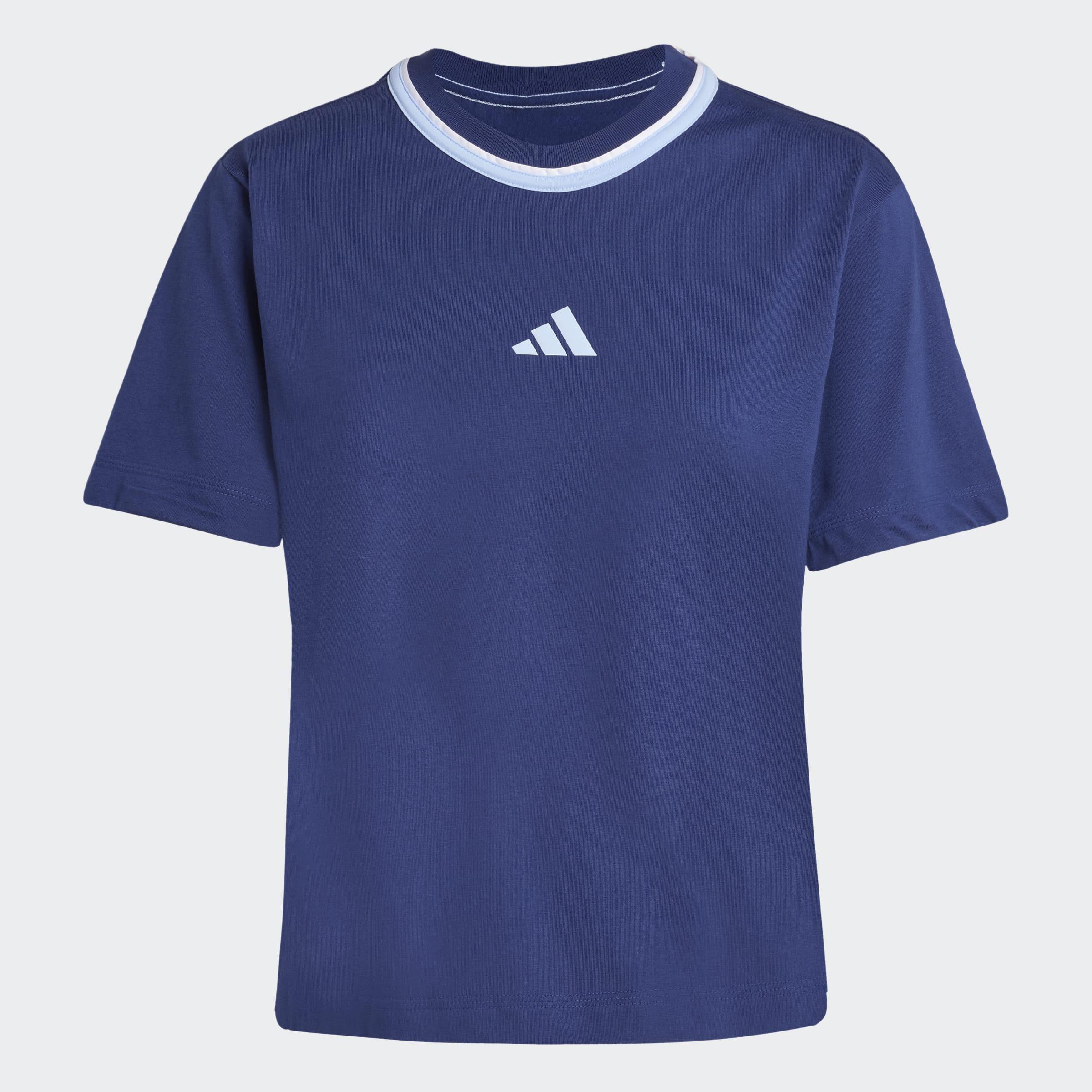 Essentials Color Pop Cotton T-Shirt, Blue, A901_ONE, large image number 0