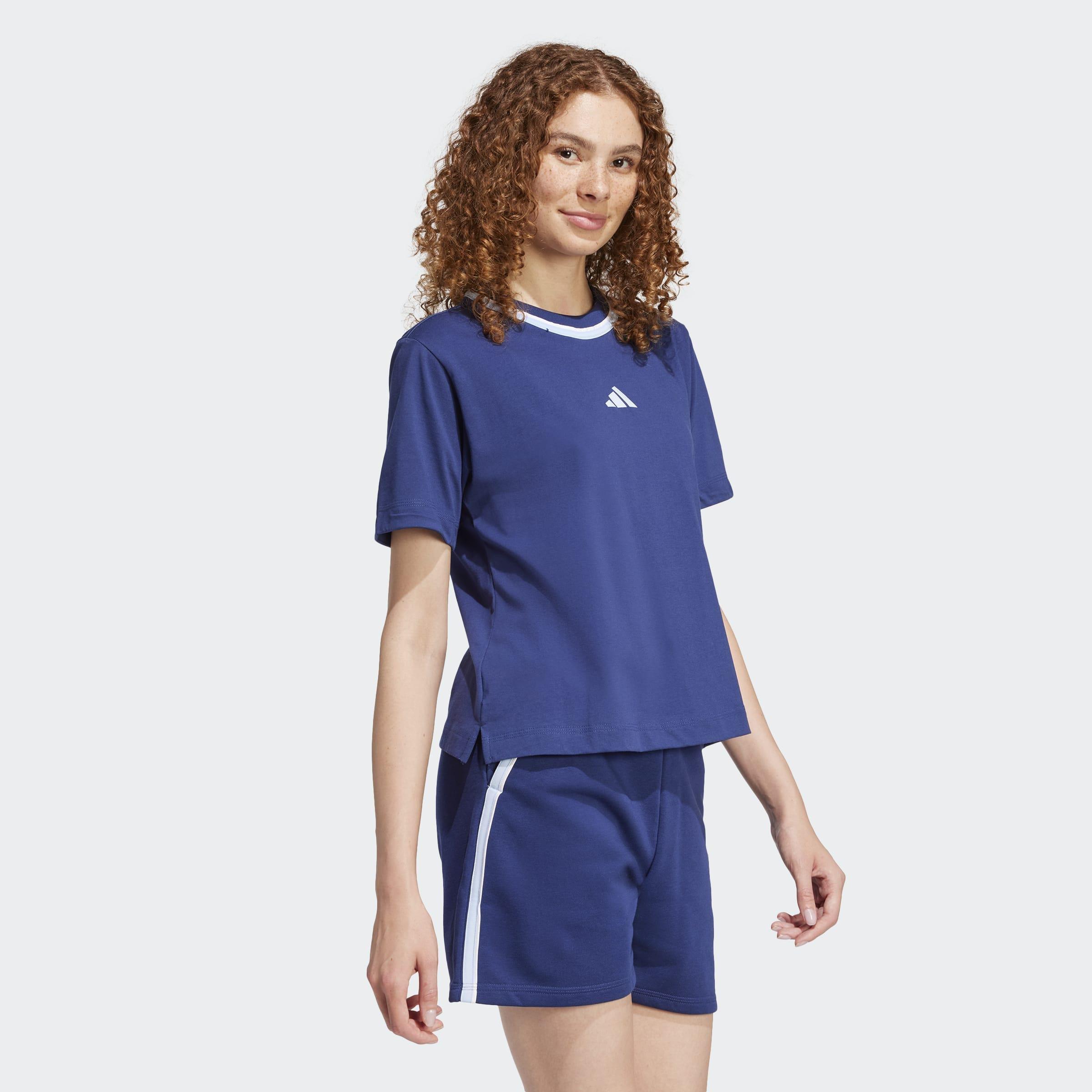 Essentials Color Pop Cotton T-Shirt, Blue, A901_ONE, large image number 4