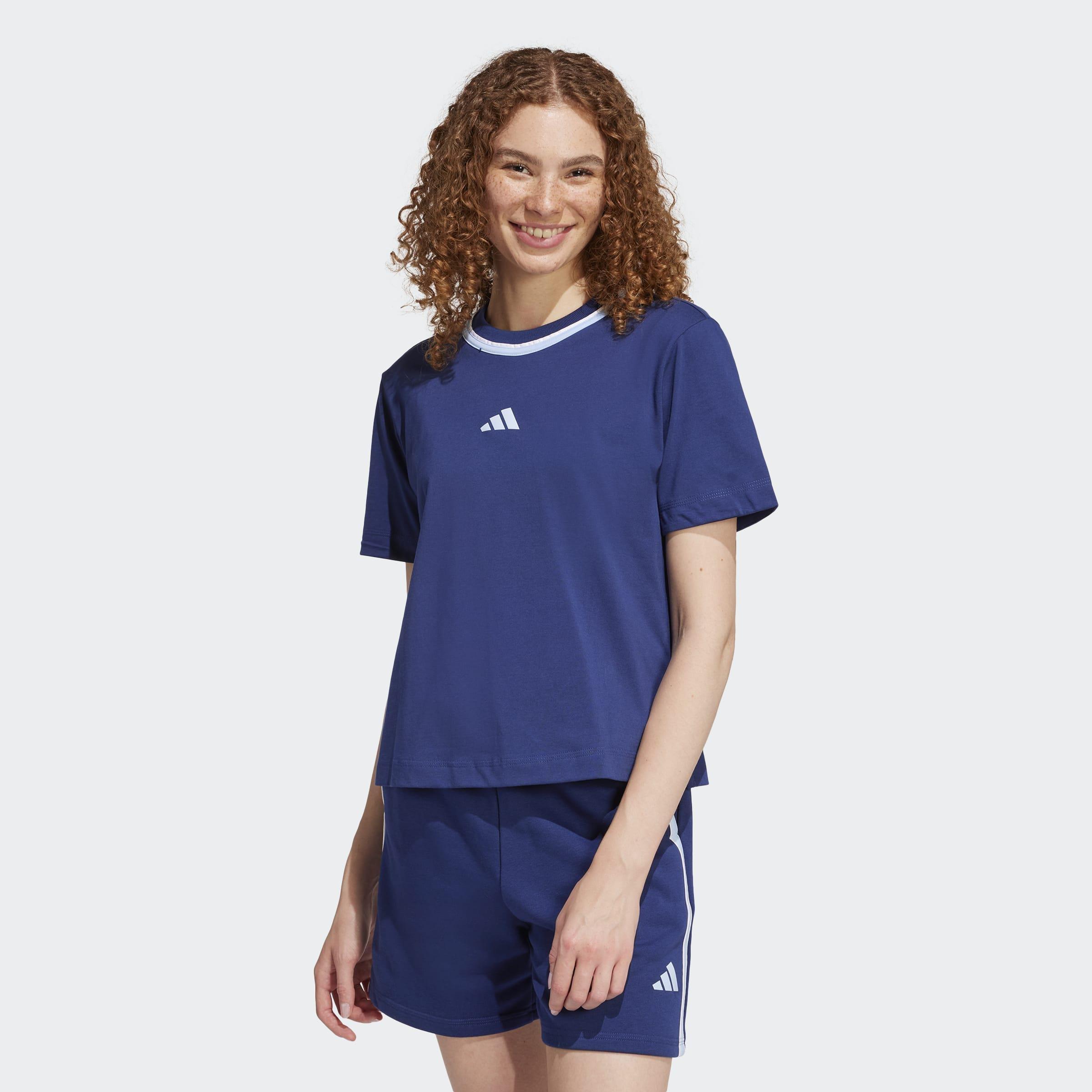 Essentials Color Pop Cotton T-Shirt, Blue, A901_ONE, large image number 5