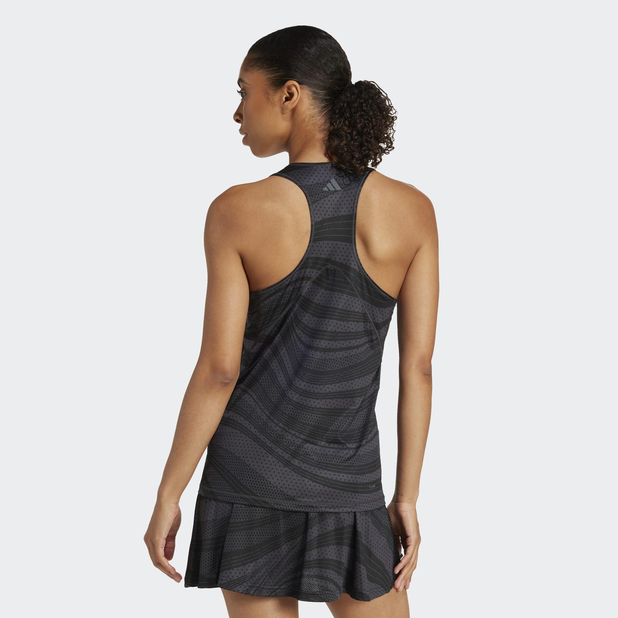 Club Tennis Climacool Graphic Tank Top, Grey, A901_ONE, large image number 3