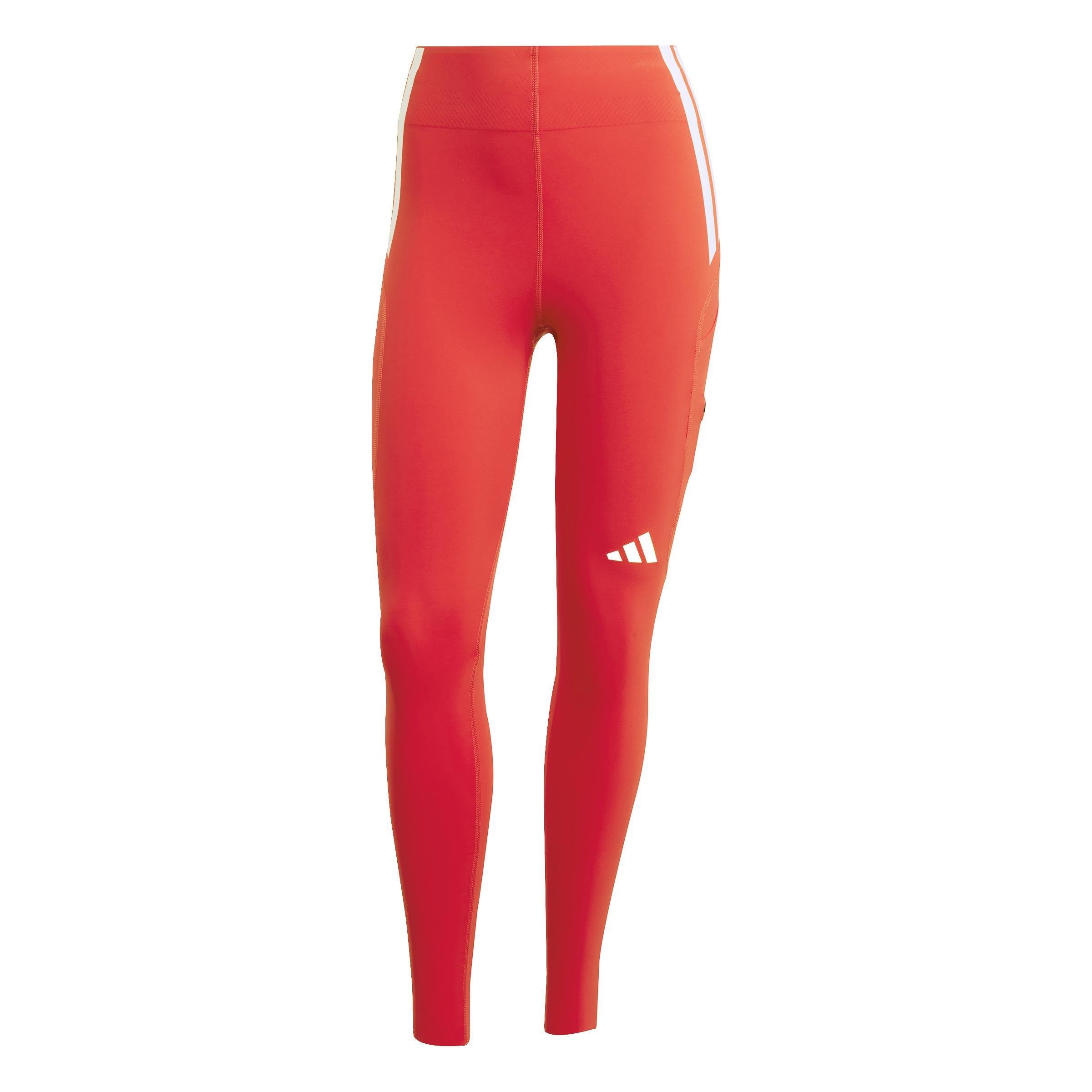 Adizero Full Length Leggings, Red, A901_ONE, large image number 0