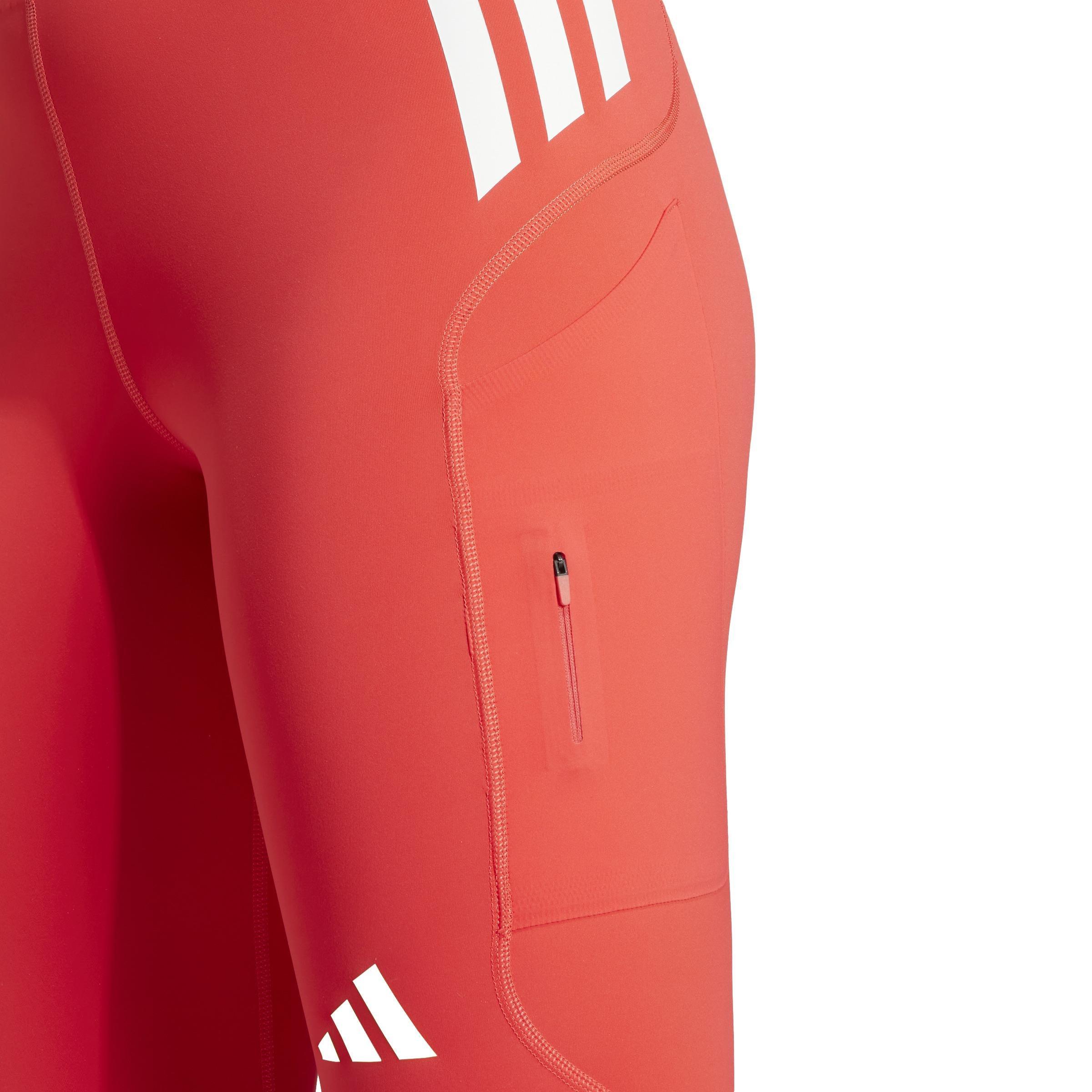 Adizero Full Length Leggings, Red, A901_ONE, large image number 5