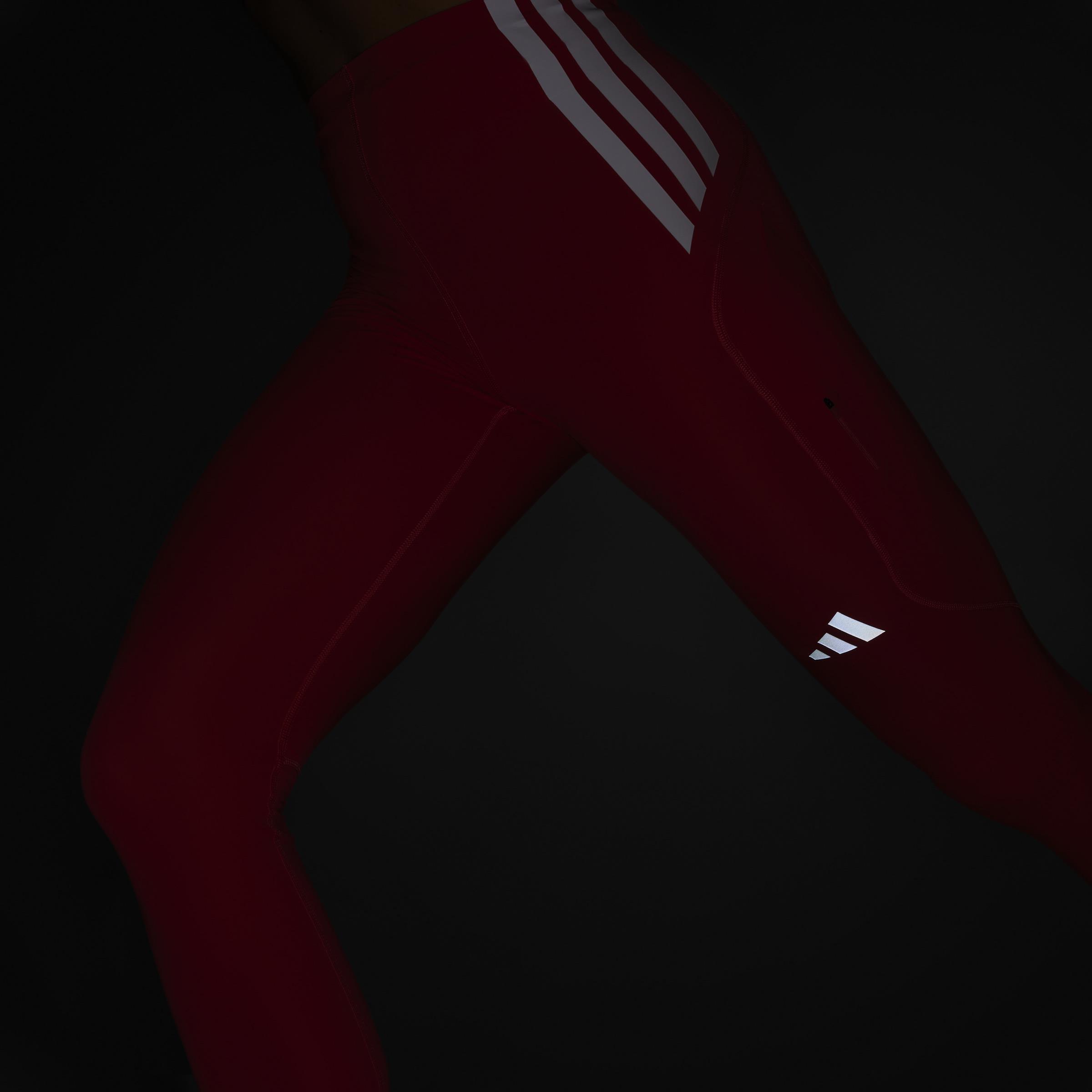 Adizero Full Length Leggings, Red, A901_ONE, large image number 8