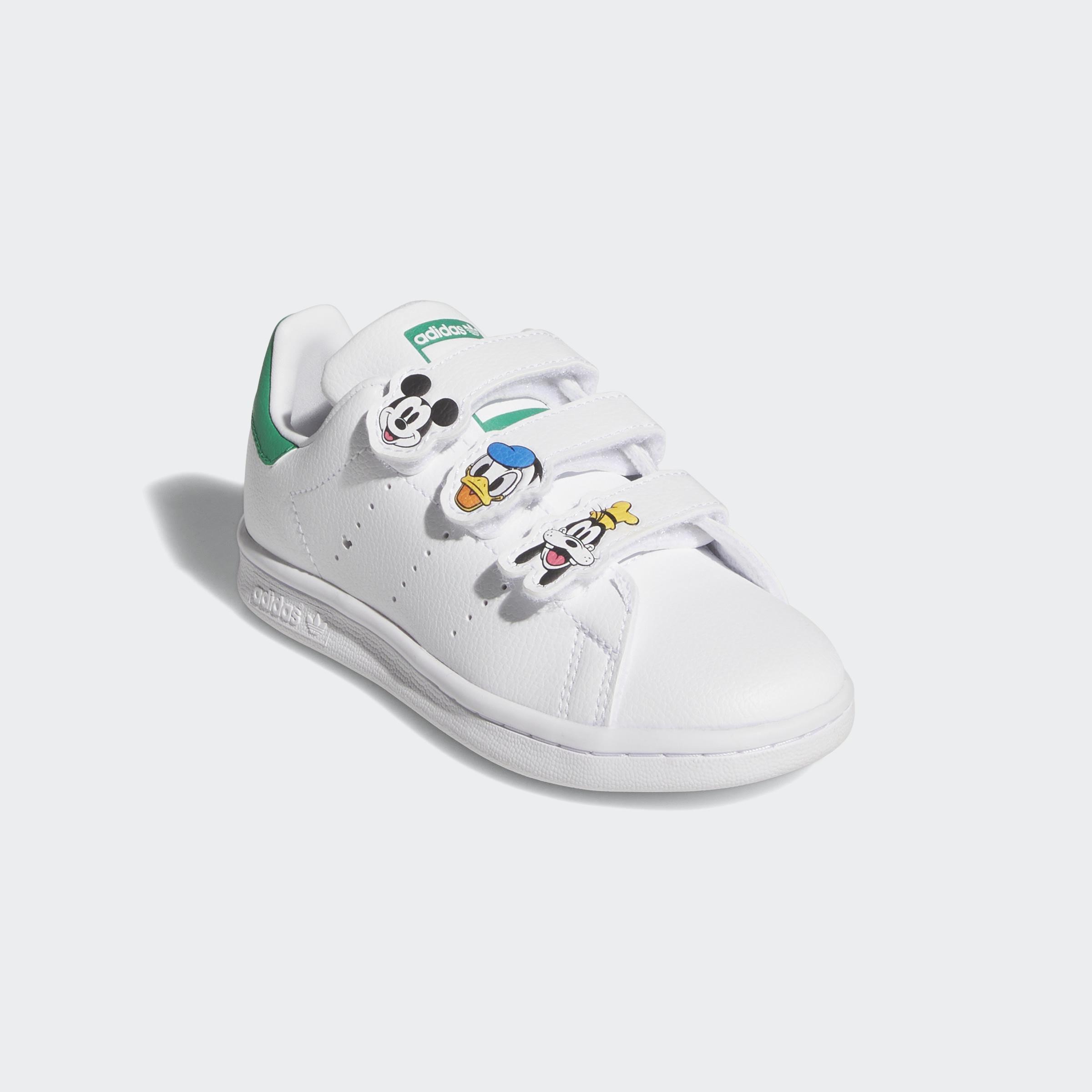 Kids Unisex Adidas Disney Stan Smith Comfort Closure Shoes, White, A901_ONE, large image number 5