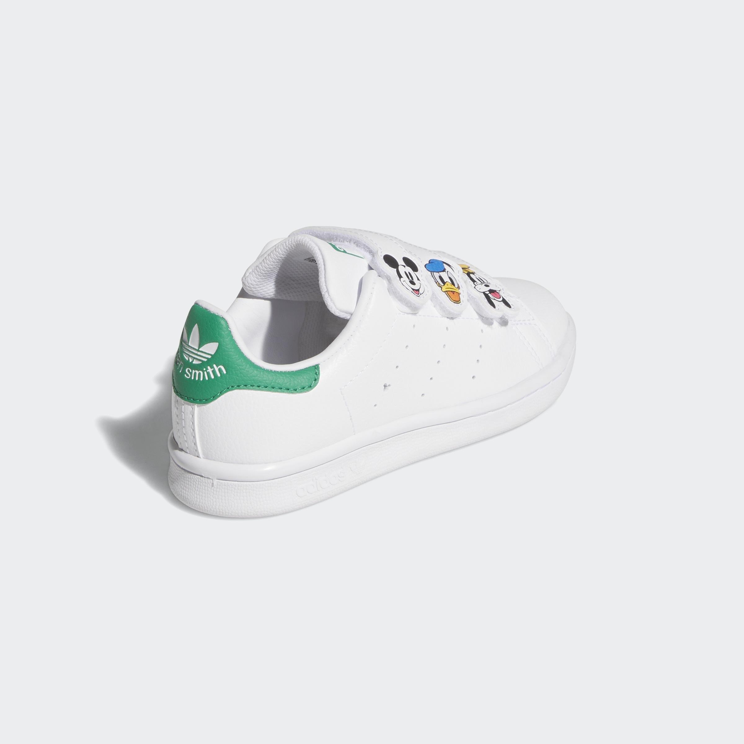 Kids Unisex Adidas Disney Stan Smith Comfort Closure Shoes, White, A901_ONE, large image number 7