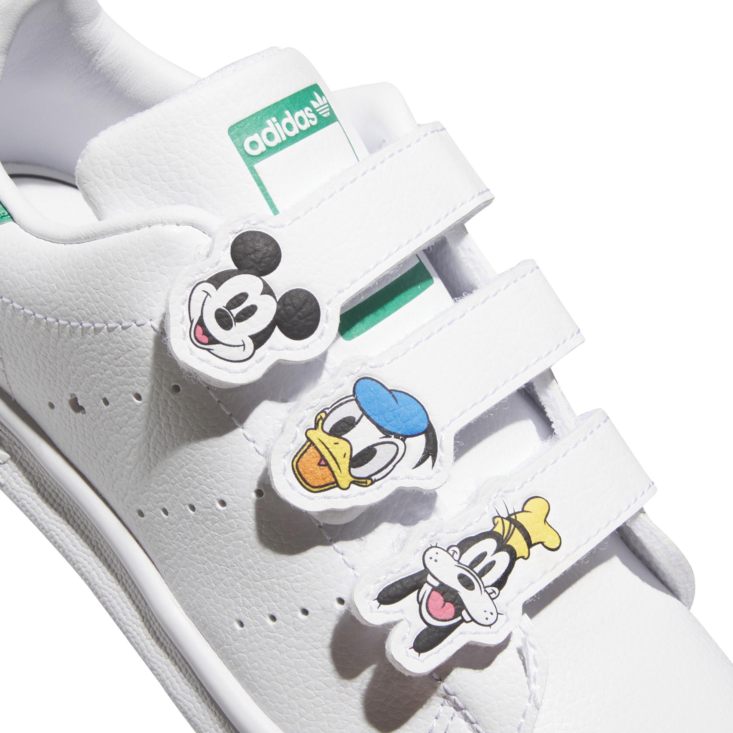 Kids Unisex Adidas Disney Stan Smith Comfort Closure Shoes, White, A901_ONE, large image number 8