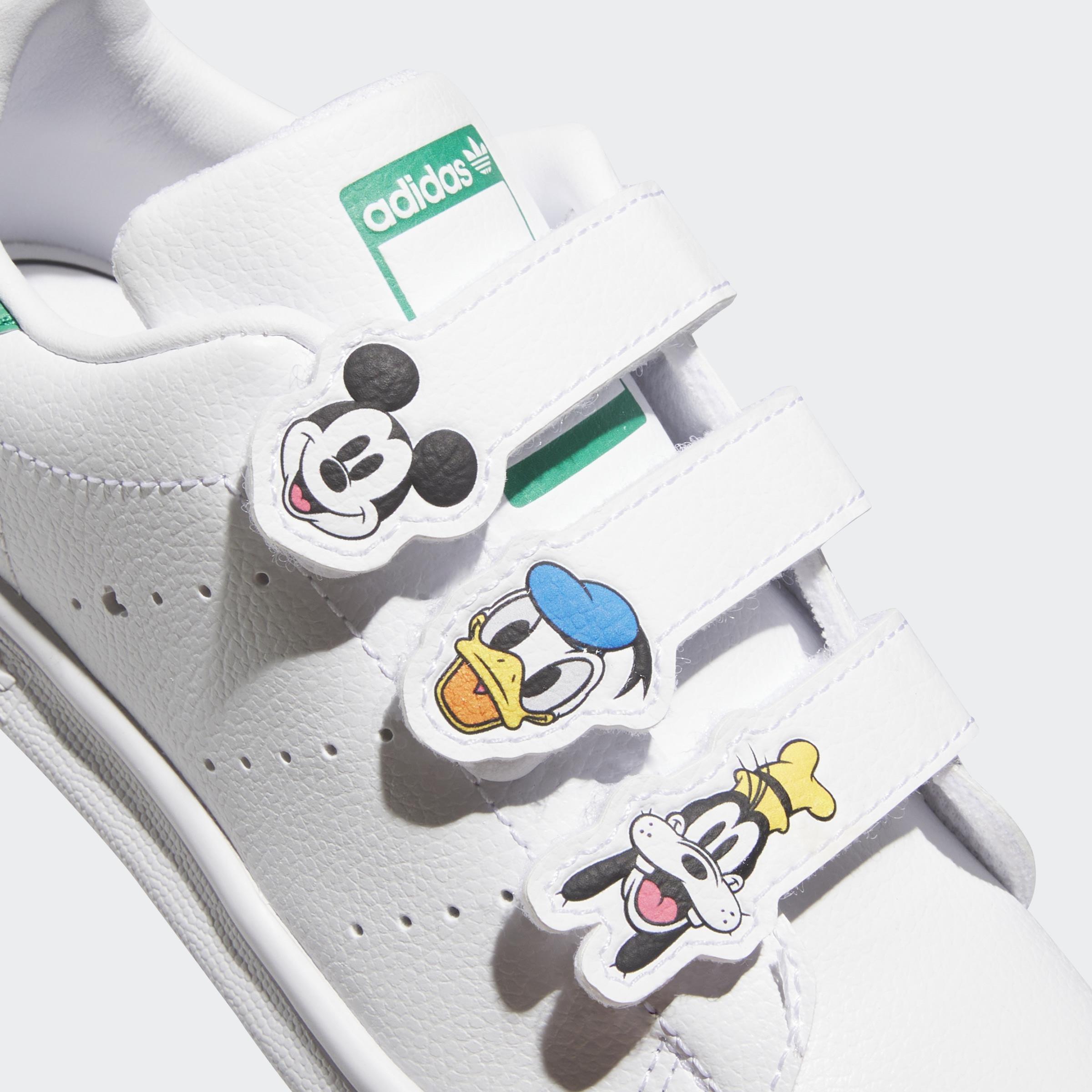 Kids Unisex Adidas Disney Stan Smith Comfort Closure Shoes, White, A901_ONE, large image number 10