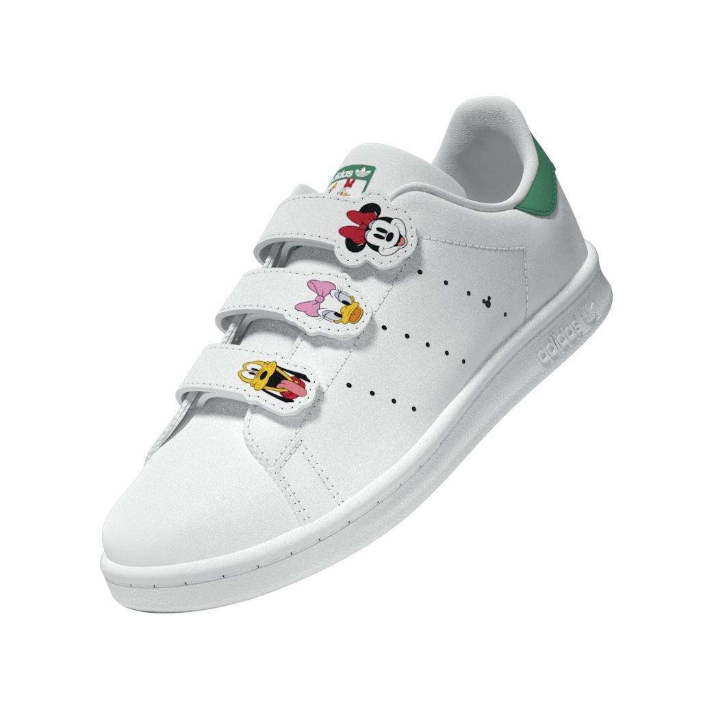 Kids Unisex Adidas Disney Stan Smith Comfort Closure Shoes, White, A901_ONE, large image number 14