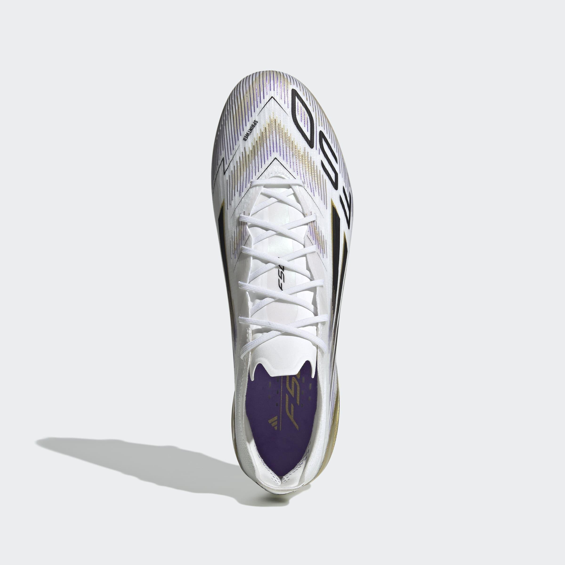 Unisex F50 Elite Firm Ground Boots, White, A901_ONE, large image number 1