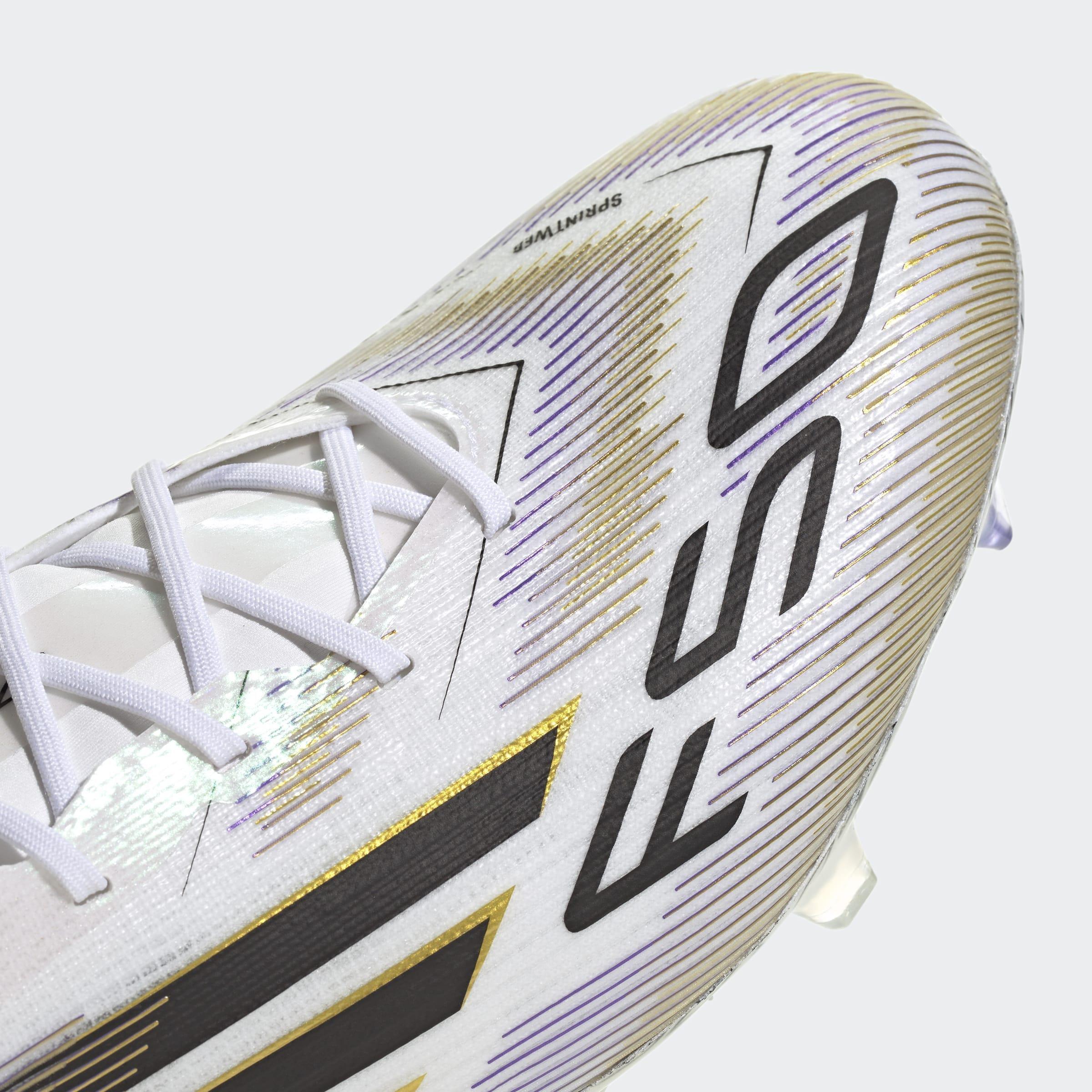 Unisex F50 Elite Firm Ground Boots, White, A901_ONE, large image number 5