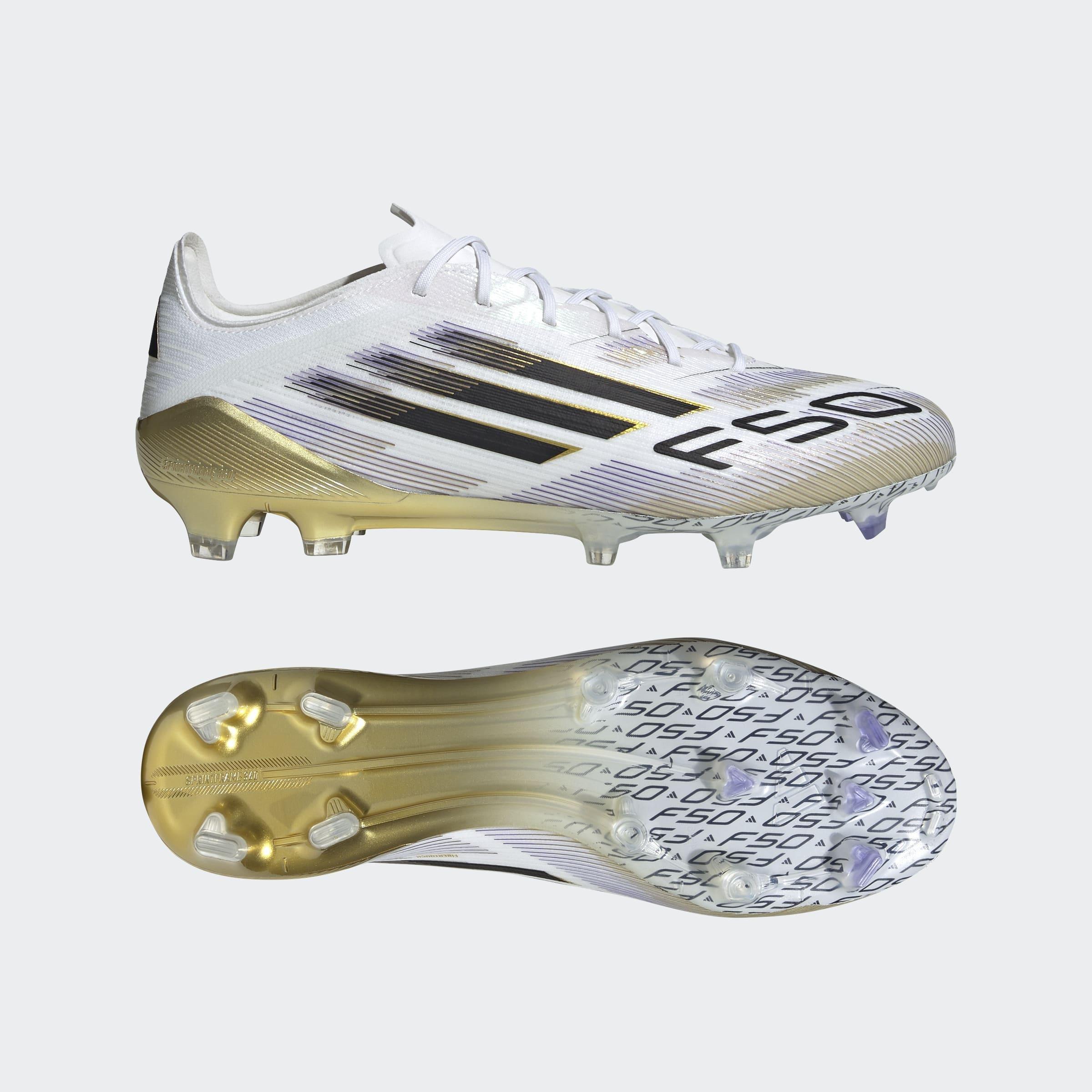 Unisex F50 Elite Firm Ground Boots, White, A901_ONE, large image number 7