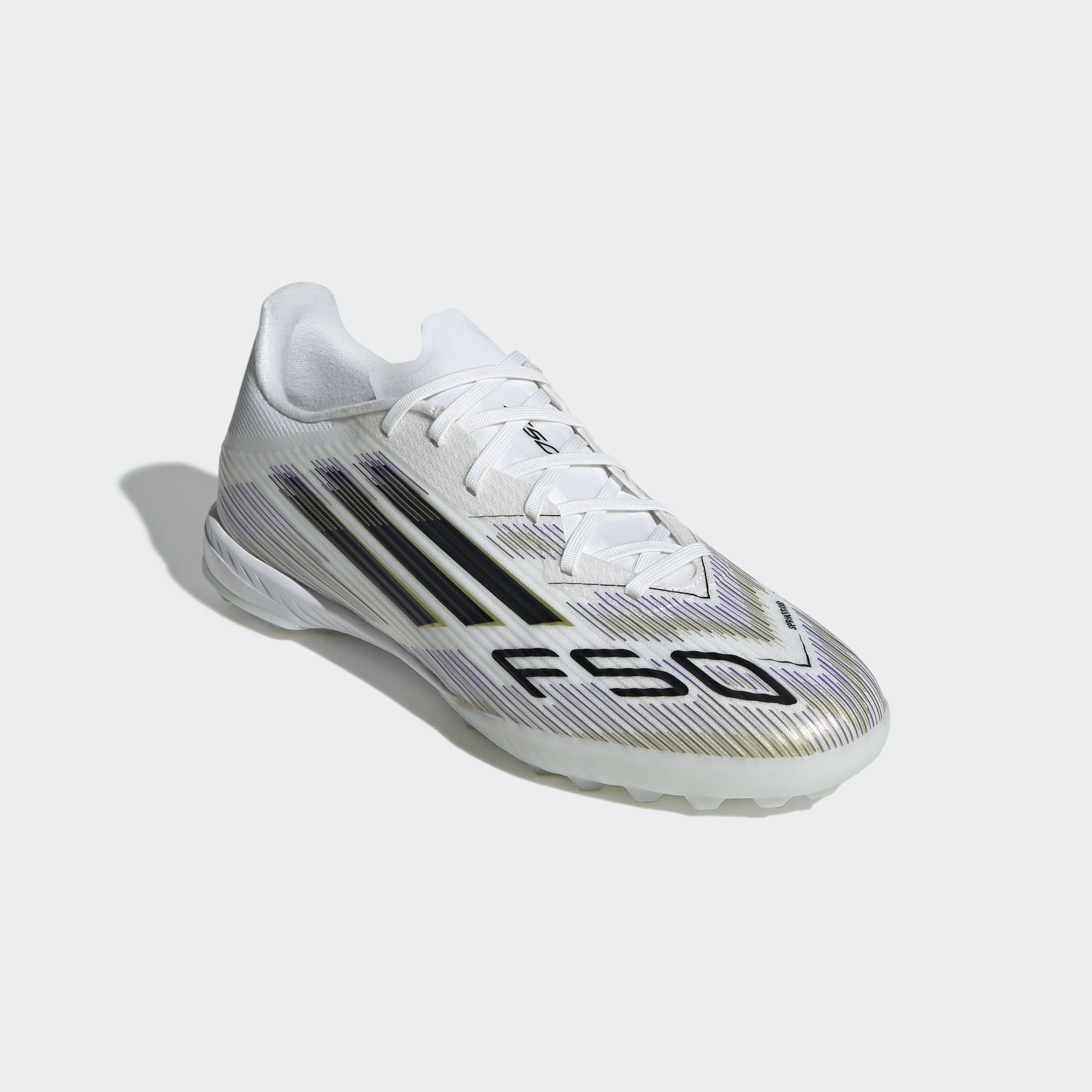 Unisex F50 League Turf Boots, White, A901_ONE, large image number 3